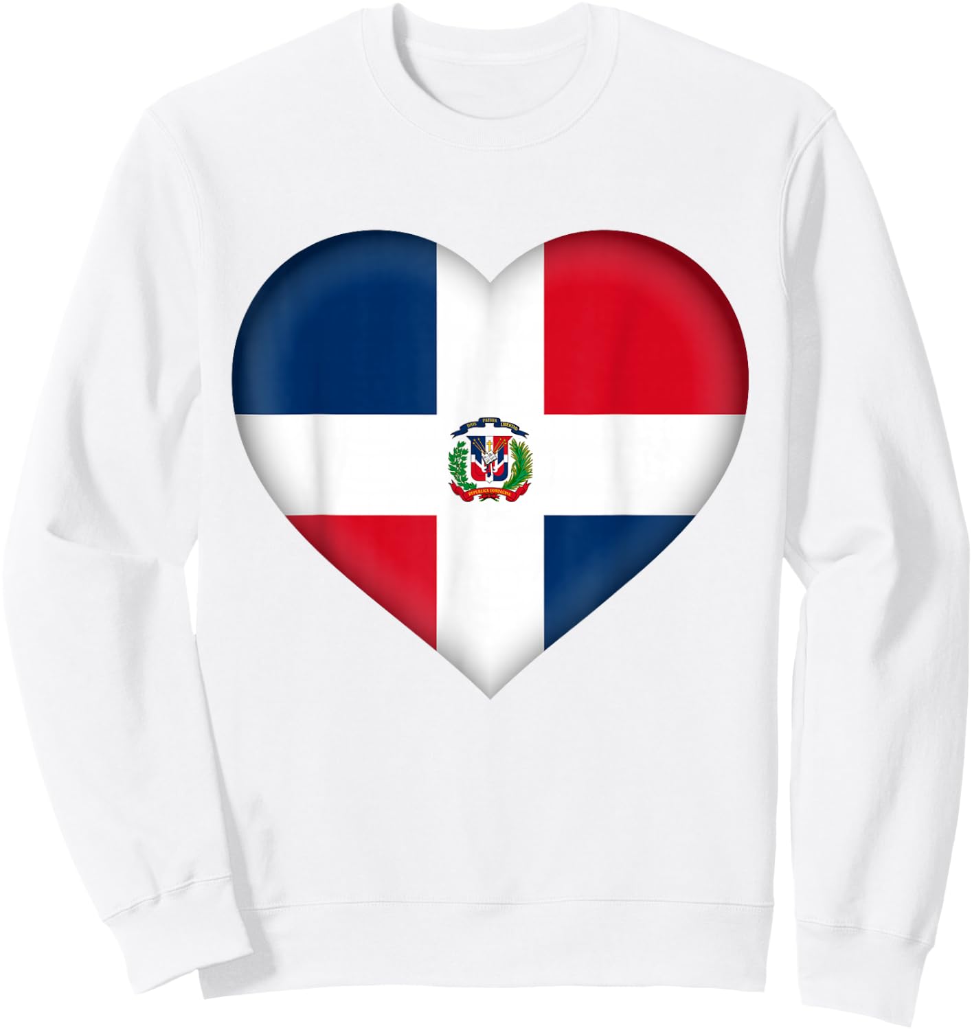 I Love Dominican Republic Shirt Dominican Flag Heart Outfit Sweatshirt - Sweatshirt | White