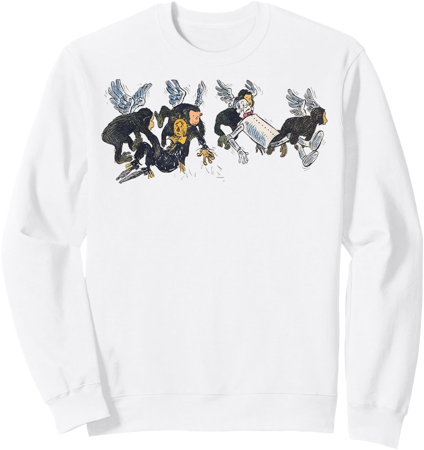 Flying Monkeys - Wizard of OZ Tin Man Scarecrow Sweatshirt - Sweatshirt | White