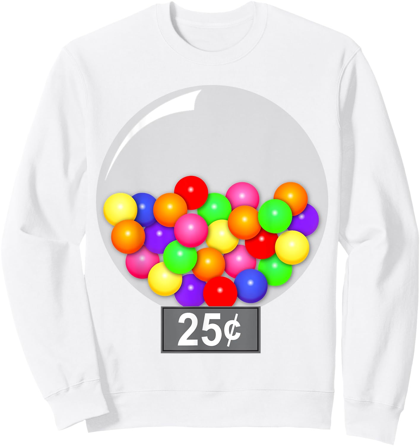 Gumball Machine Quarter Couples Halloween Costume Sweatshirt - Sweatshirt | White
