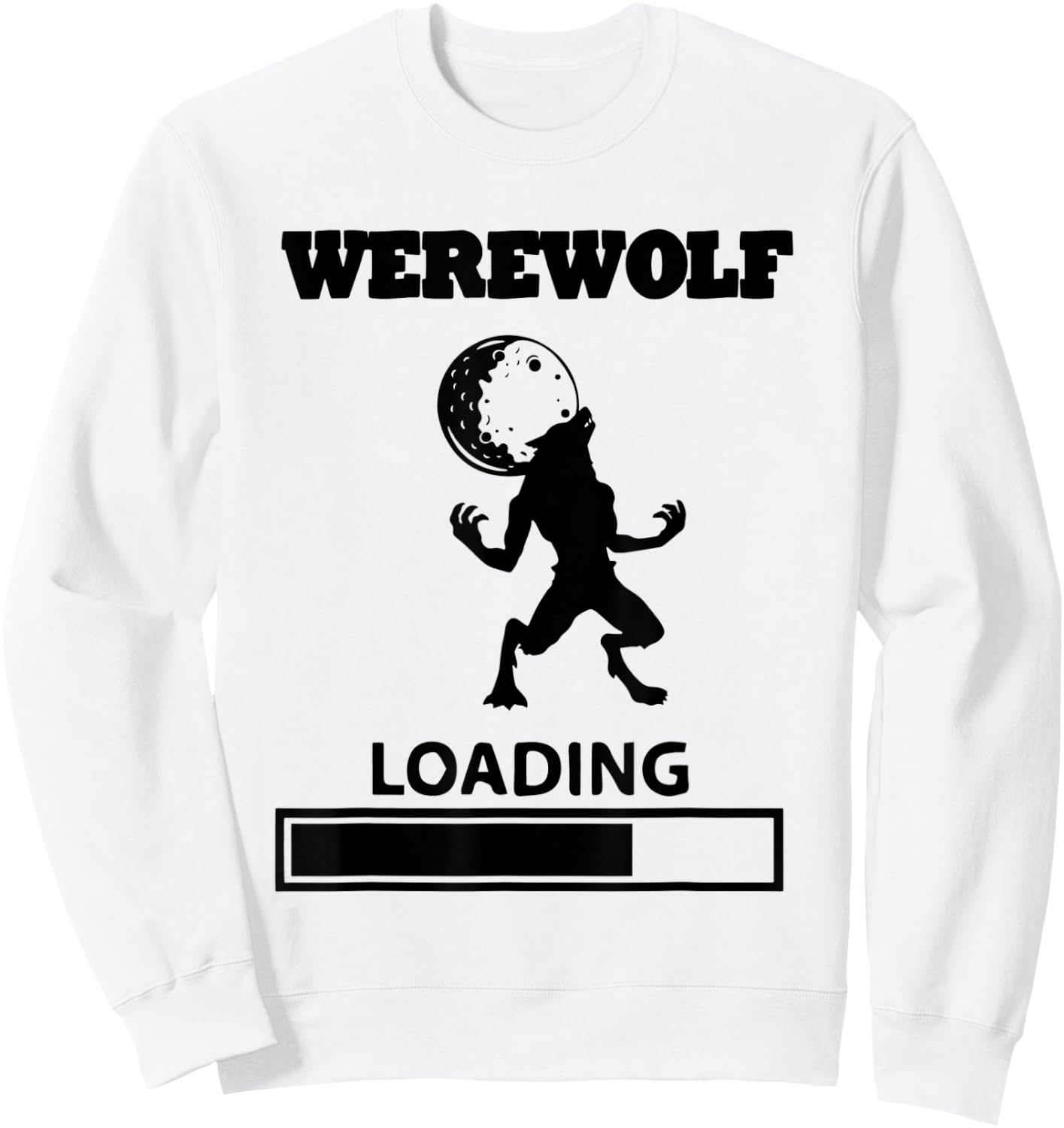 Full Moon Werewolf Loading Gift For Halloween Sweatshirt - Sweatshirt | White