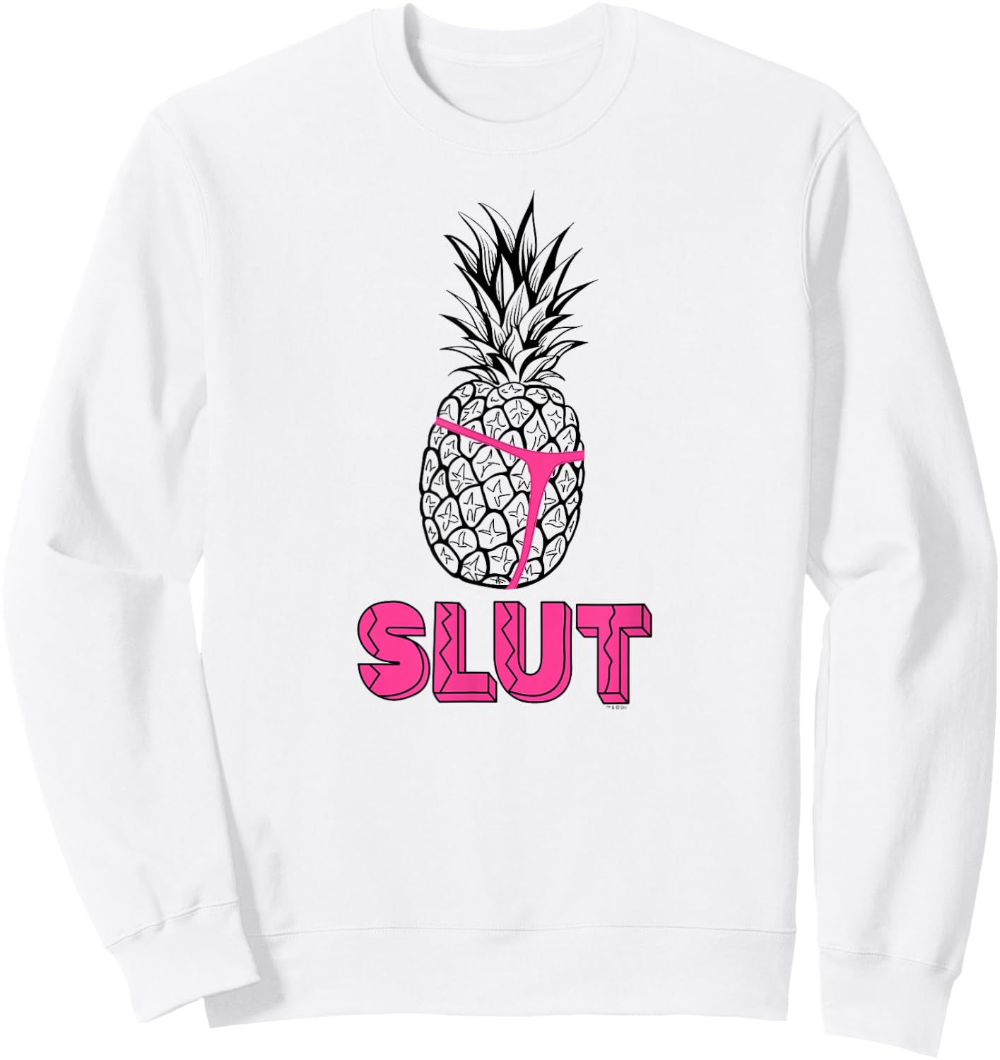 NBC Brooklyn Nine-Nine Captain Holt Pineapple Slut , Yellow, , Short Sleeve, , Size S Sweatshirt - Sweatshirt | White