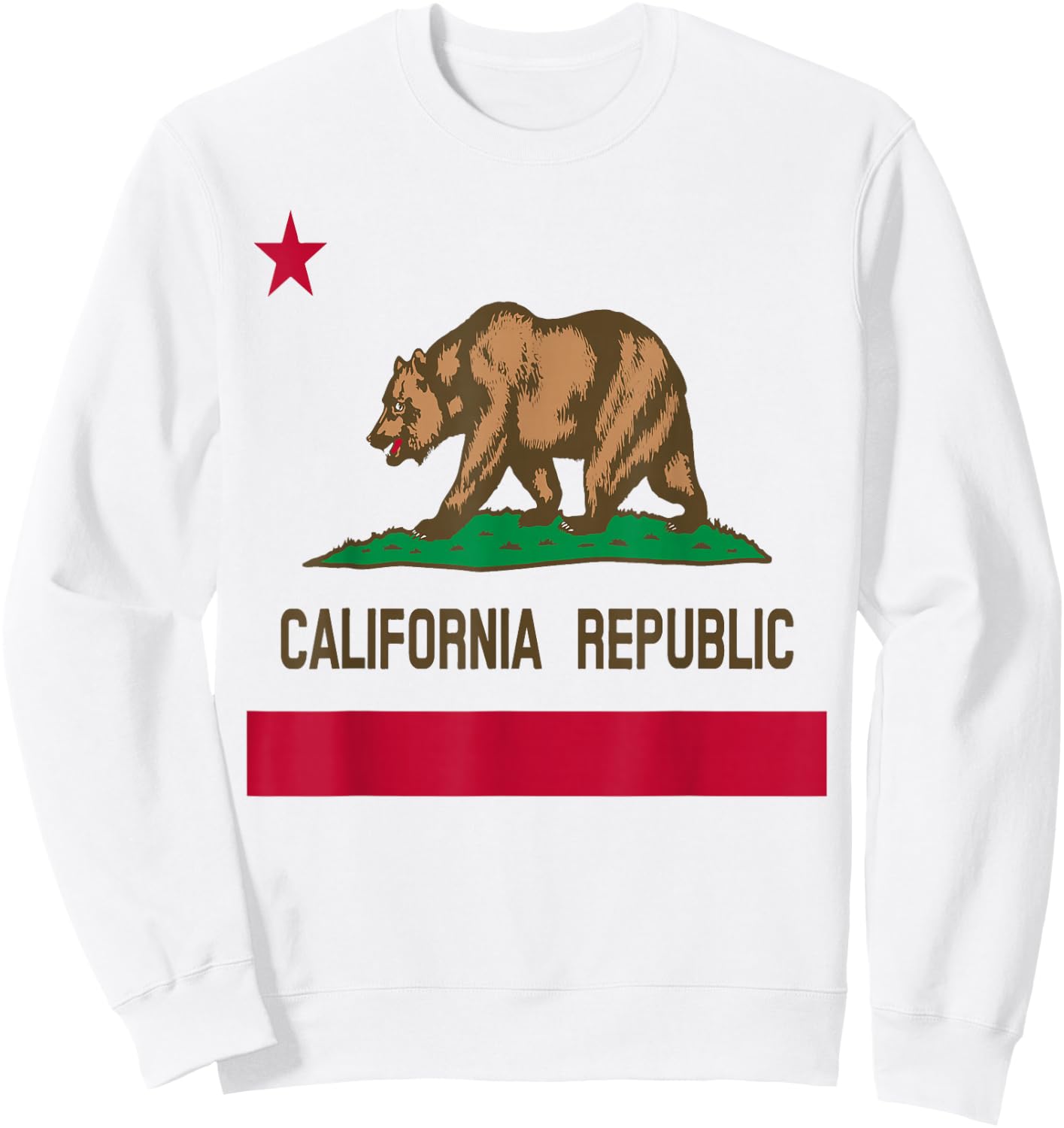 California Republic State Flag 1846 Vintage T Shirt Sweatshirt - Sweatshirt | White