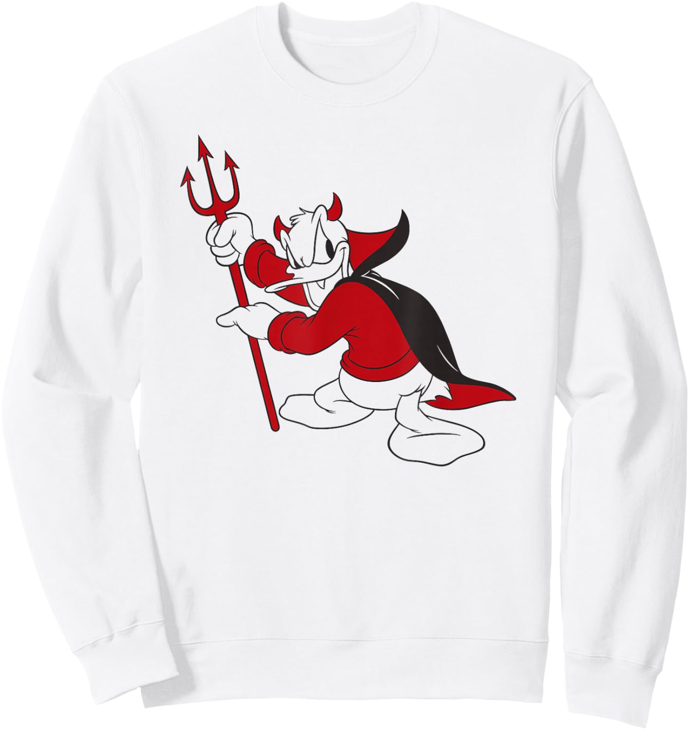 Donald Duck - Little Devil Halloween Sweatshirt - Sweatshirt | White