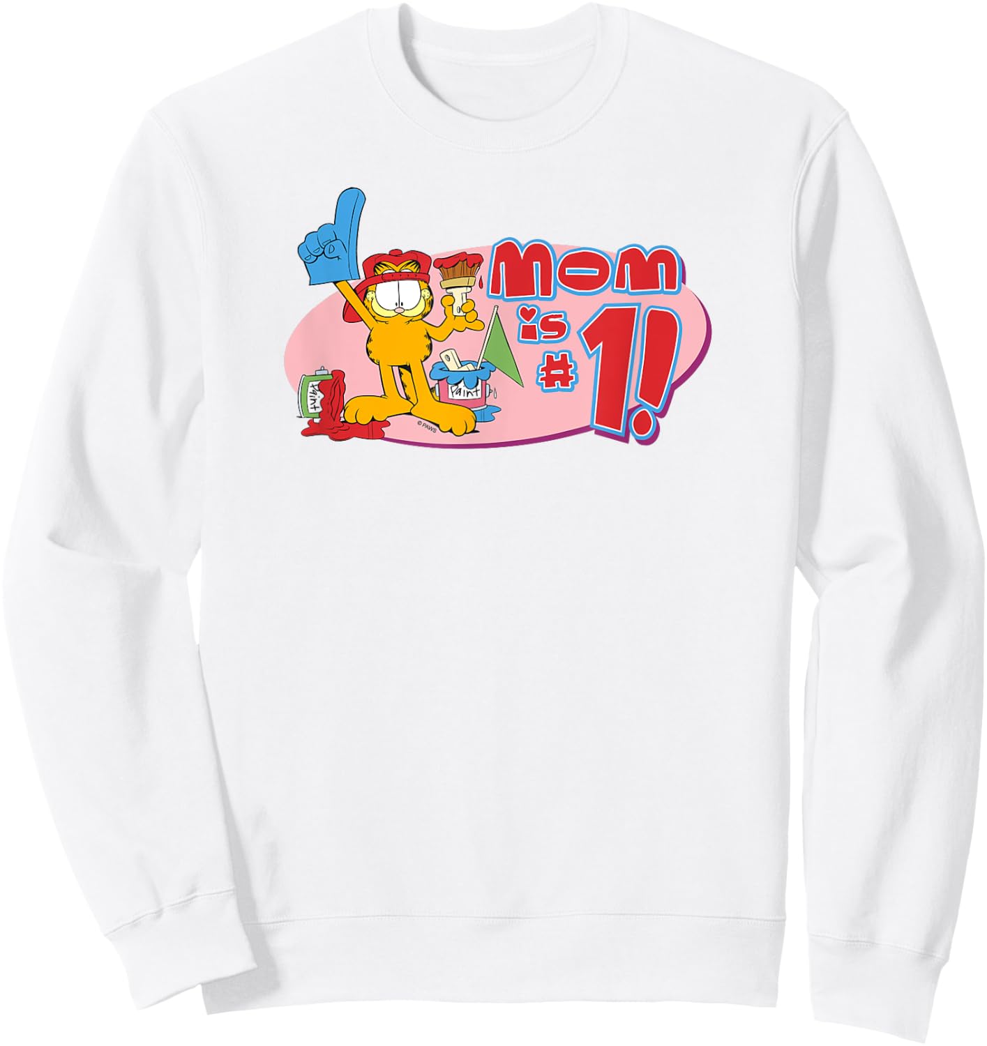 Garfield Mom Number One Sweatshirt - Sweatshirt | White