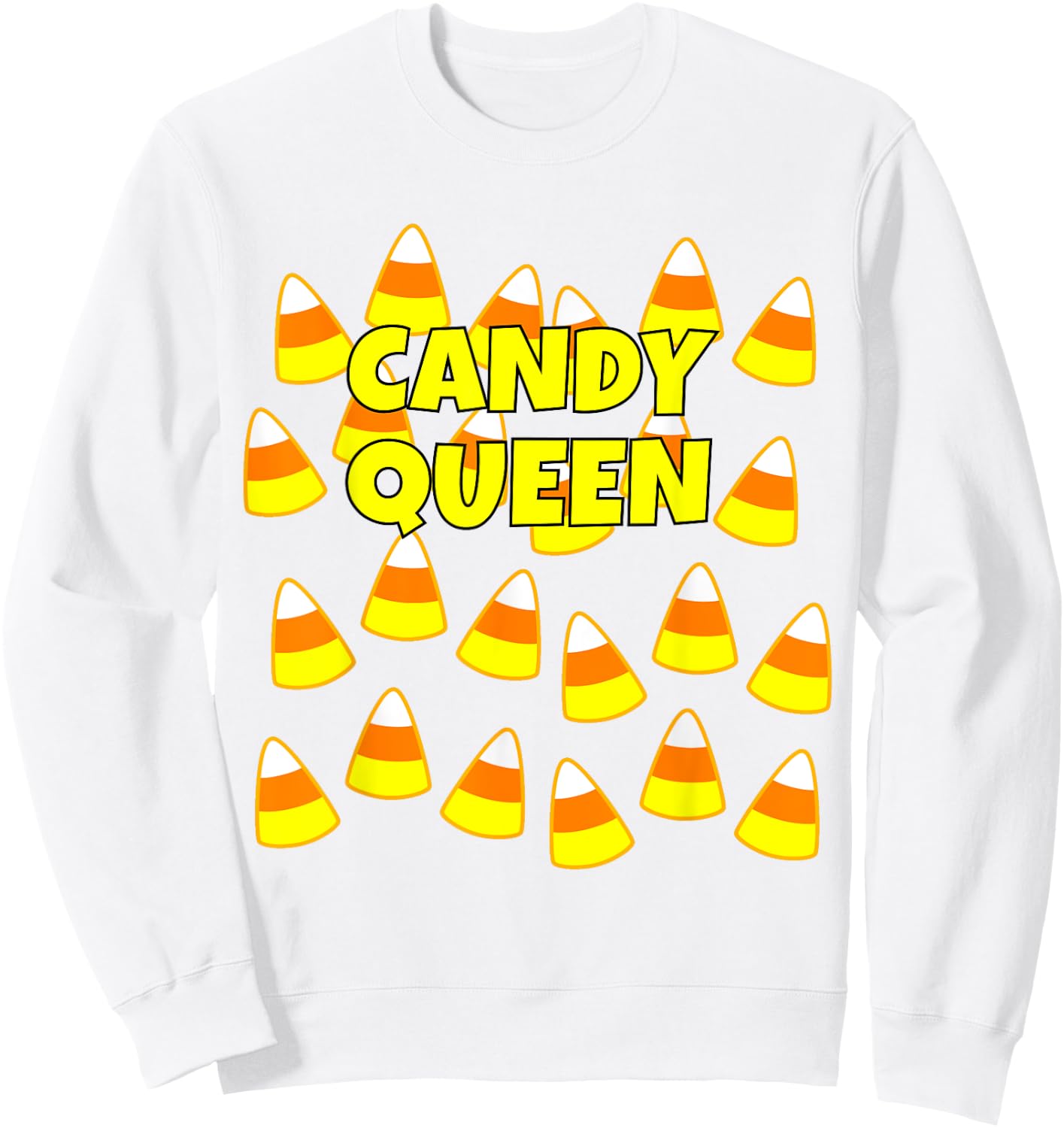 Halloween Candy Corn shirt: Candy Queen Sweatshirt - Sweatshirt | White