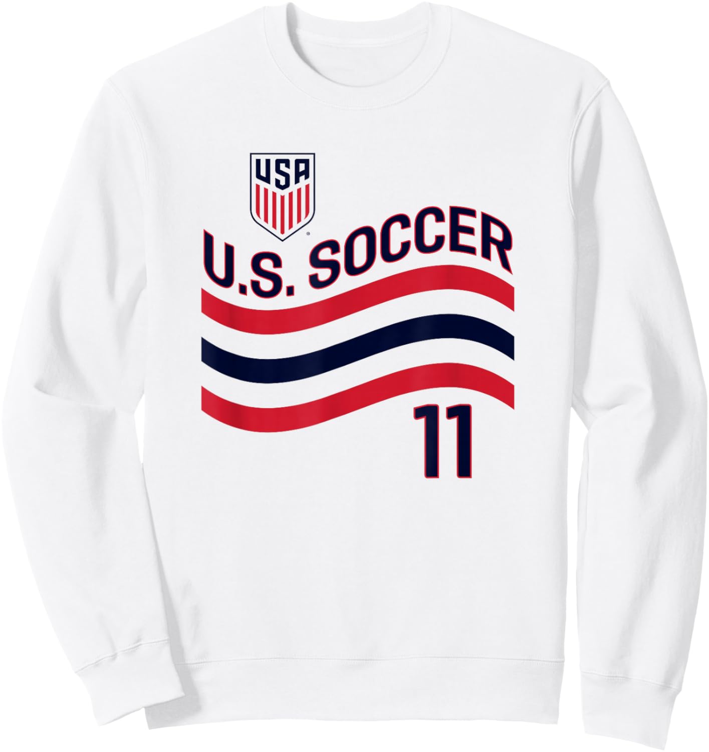 Brenden Aaronson 11 White USMNT Officially Licensed Sweatshirt - Sweatshirt | White