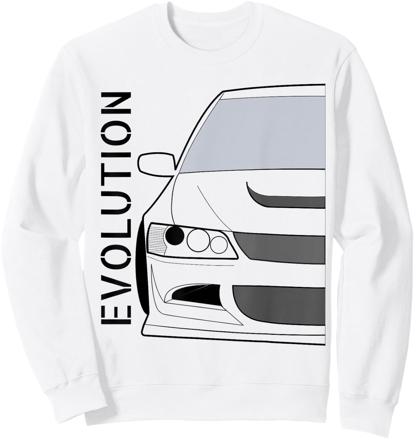 Evolution VIII Evo 8 JDM Classic AWD Turbo Rally Legend Sweatshirt - Sweatshirt | White
