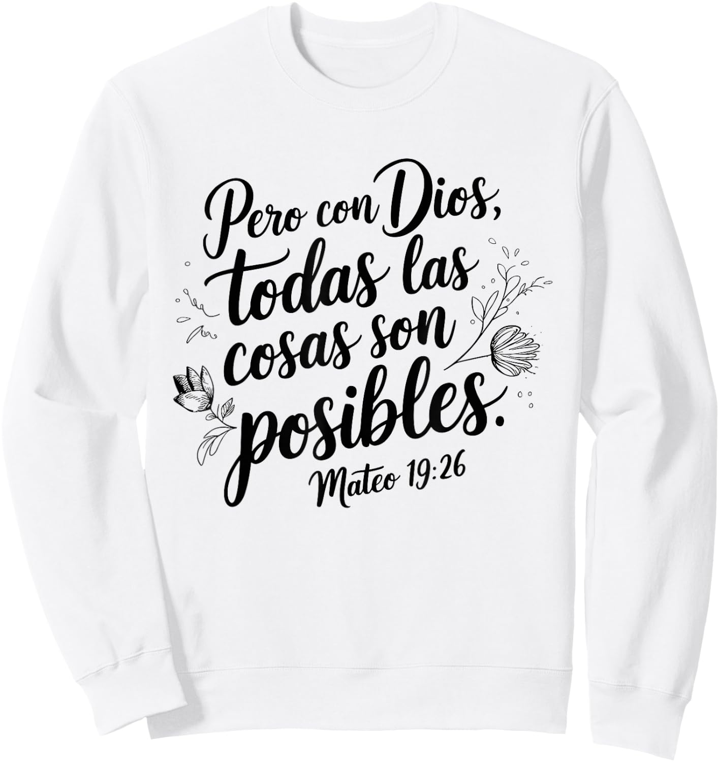 Bible Verse Design Women in Spanish - Spanish Bible Sweatshirt - Sweatshirt | White