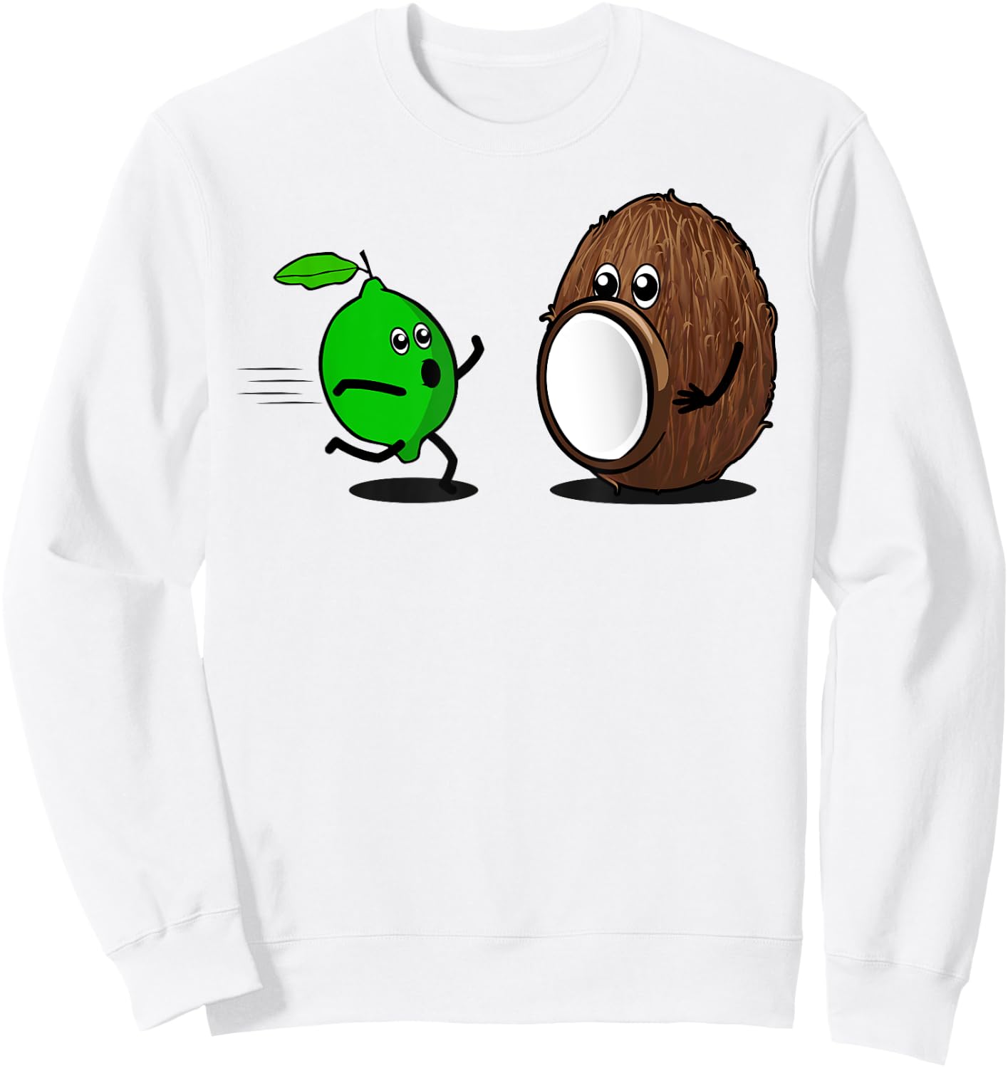 Put The Lime In The Coconut Funny Running Lime Graphic Sweatshirt - Sweatshirt | White