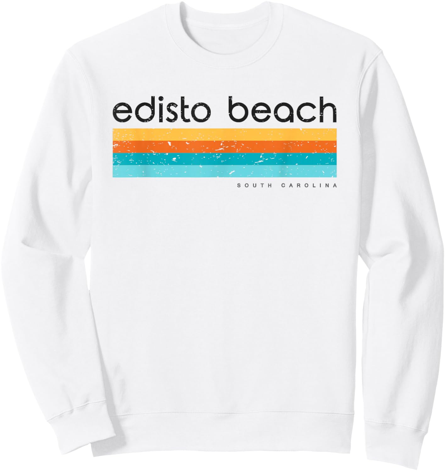 Retro Edisto Beach South Carolina Vintage Design Sweatshirt - Sweatshirt | White