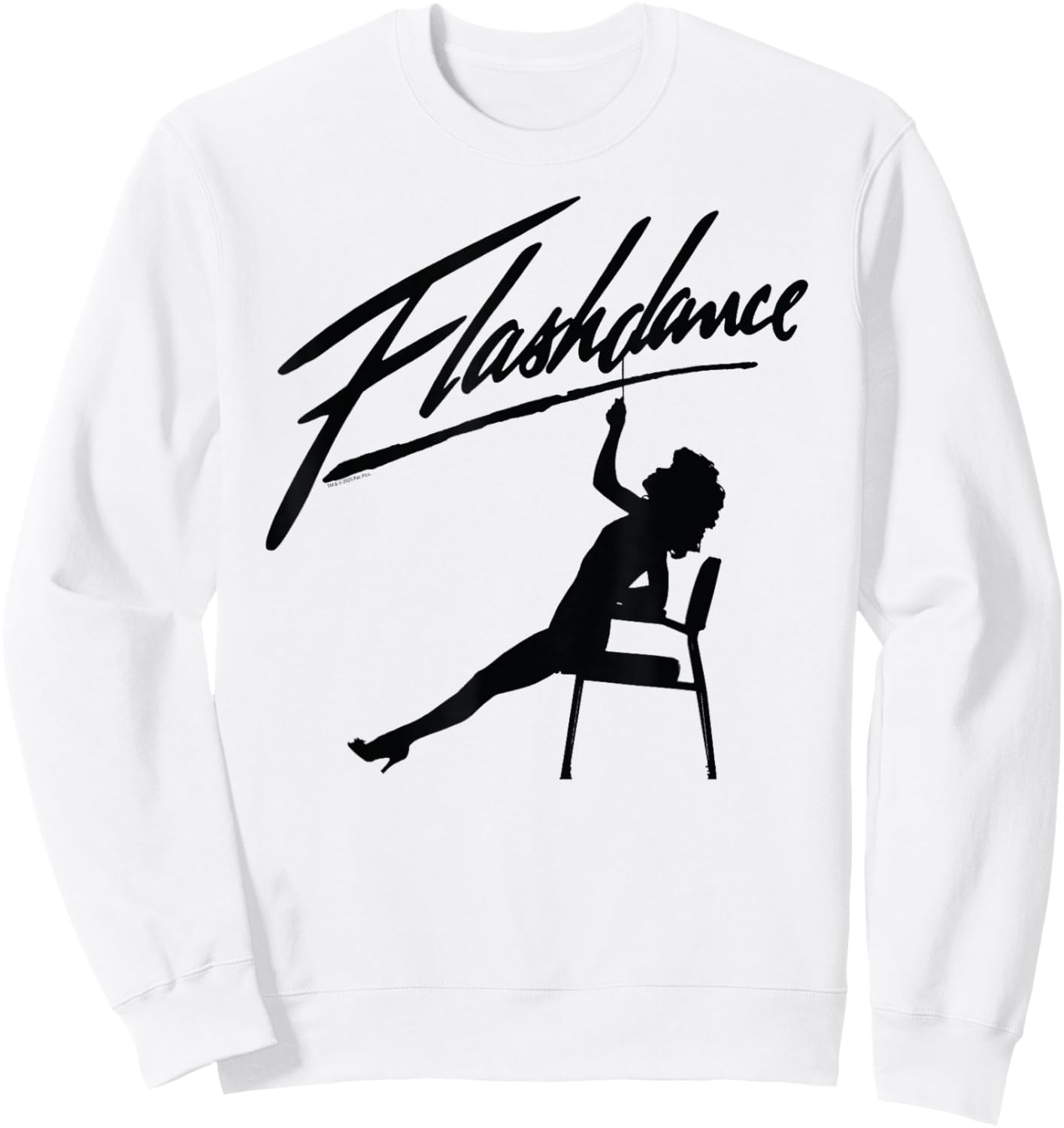 Flashdance Maniac Dance Silhouette and Logo Vintage Movie Sweatshirt - Sweatshirt | White