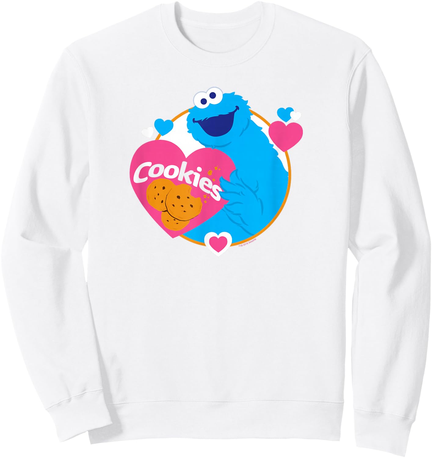 Sesame Street Cookie Monster Love Cookies Sweatshirt - Sweatshirt | White