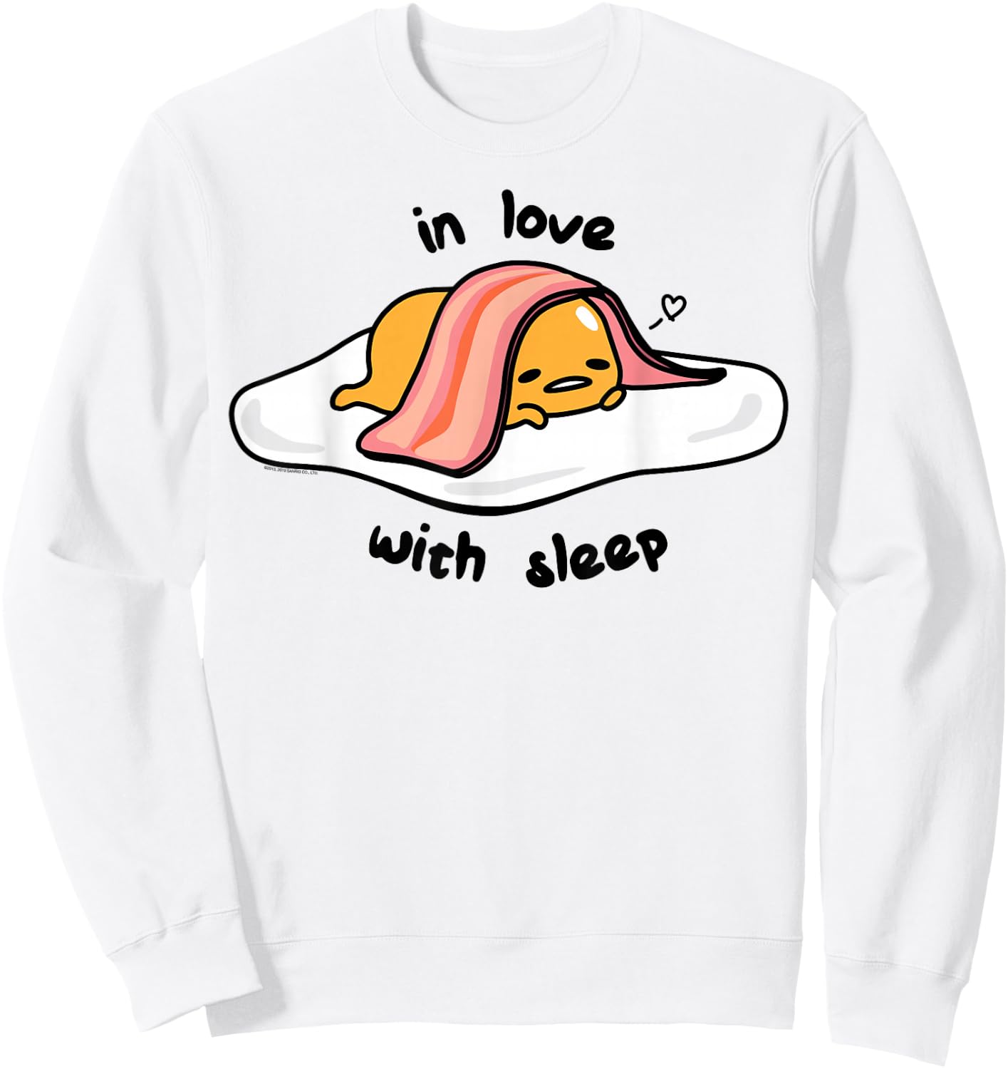 Gudetama in Love with Sleep Shirt Sweatshirt - Sweatshirt | White