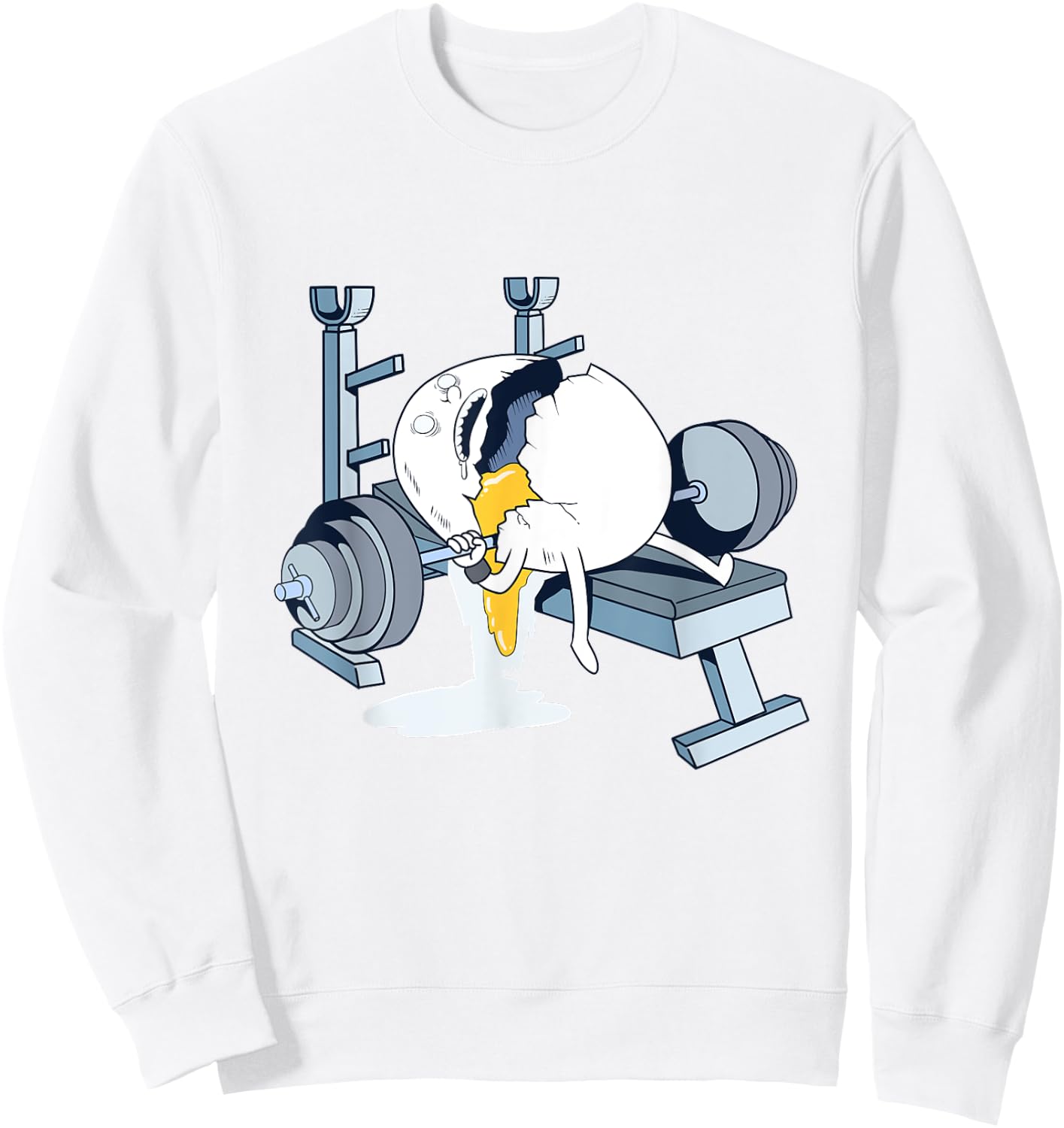 Egg Workout Accident Fun Gym And Diet Shirt Lifting Sweatshirt - Sweatshirt | White