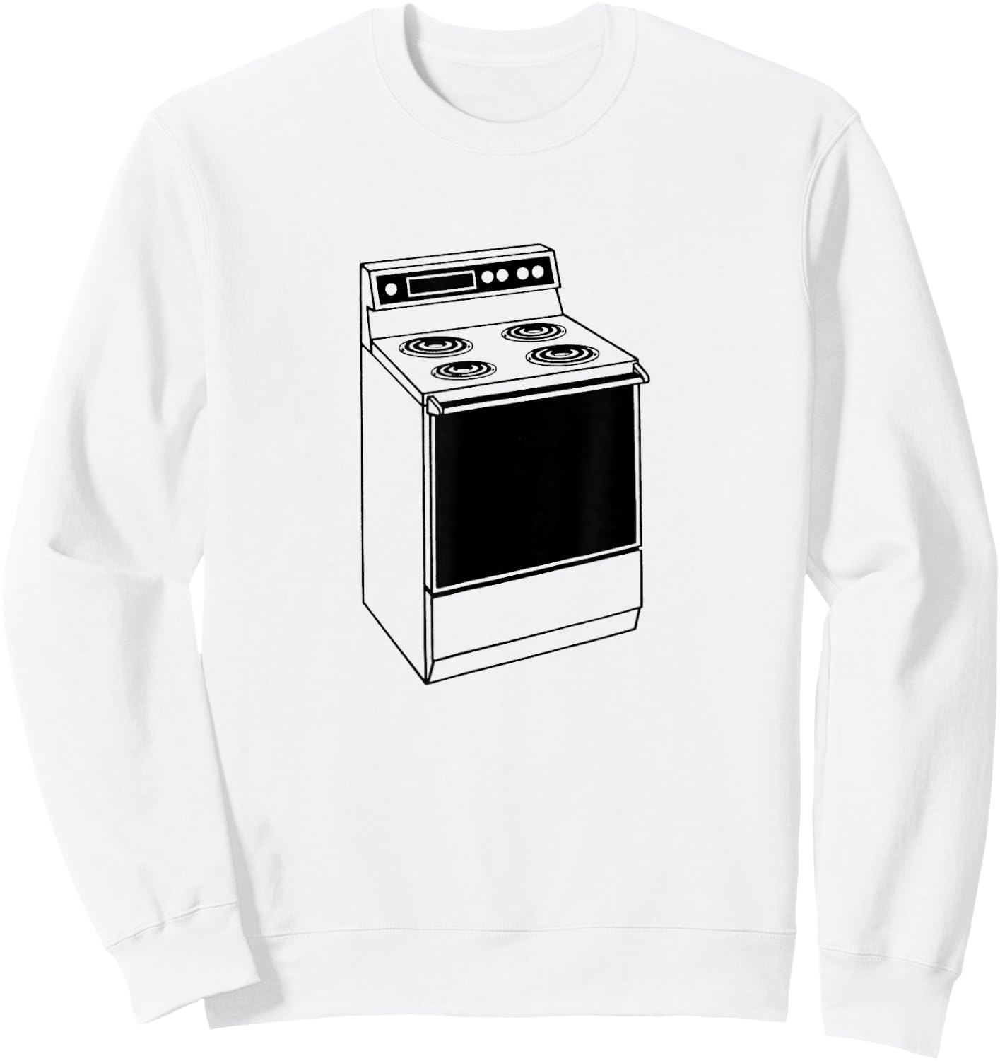 Kitchen Stove Print Sweatshirt - Sweatshirt | White