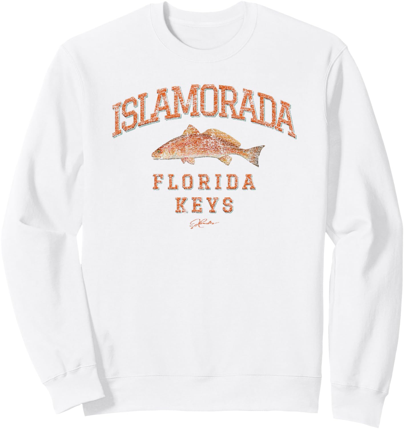 JCombs: Islamorada, Florida Keys, Redfish Sweatshirt - Sweatshirt | White