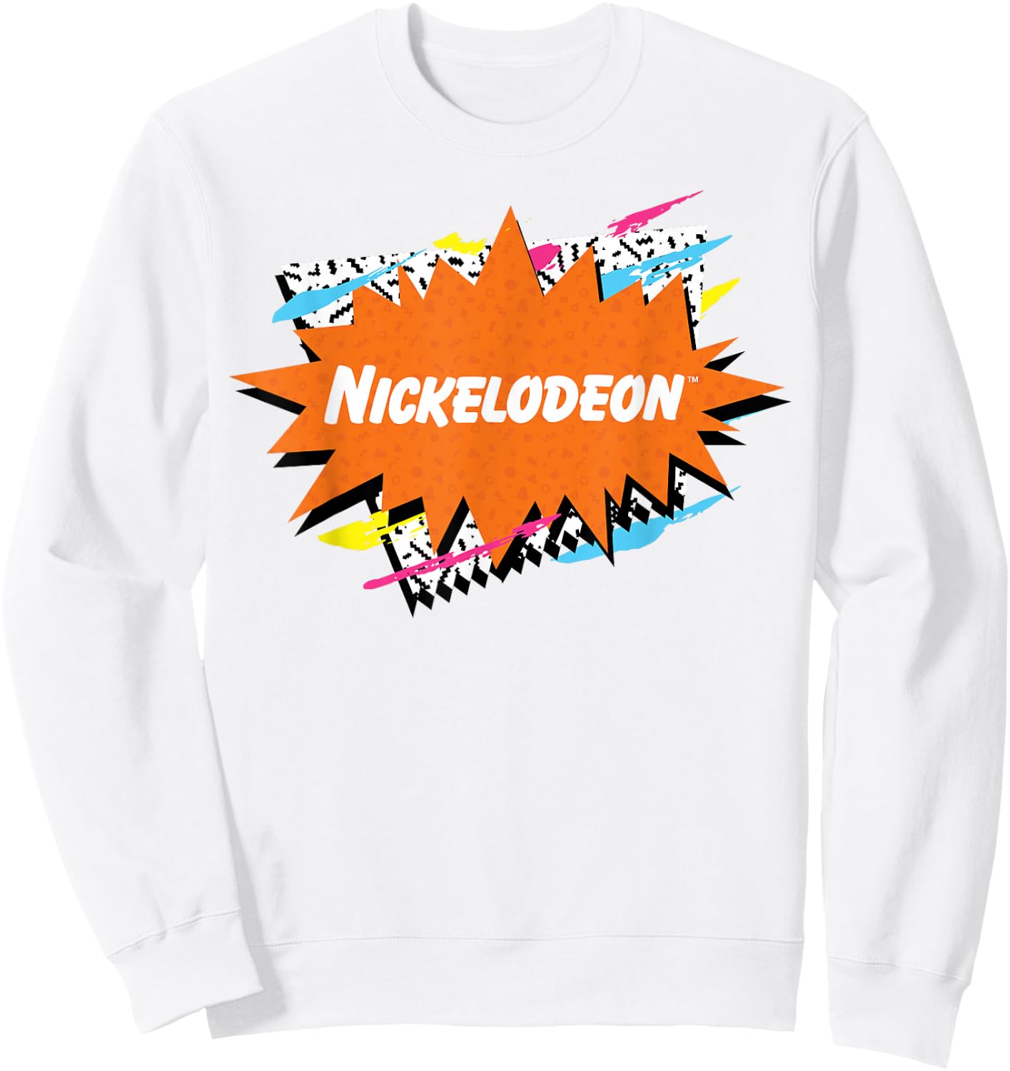 Nickelodeon Retro Logo Graphic Sweatshirt - Sweatshirt | White
