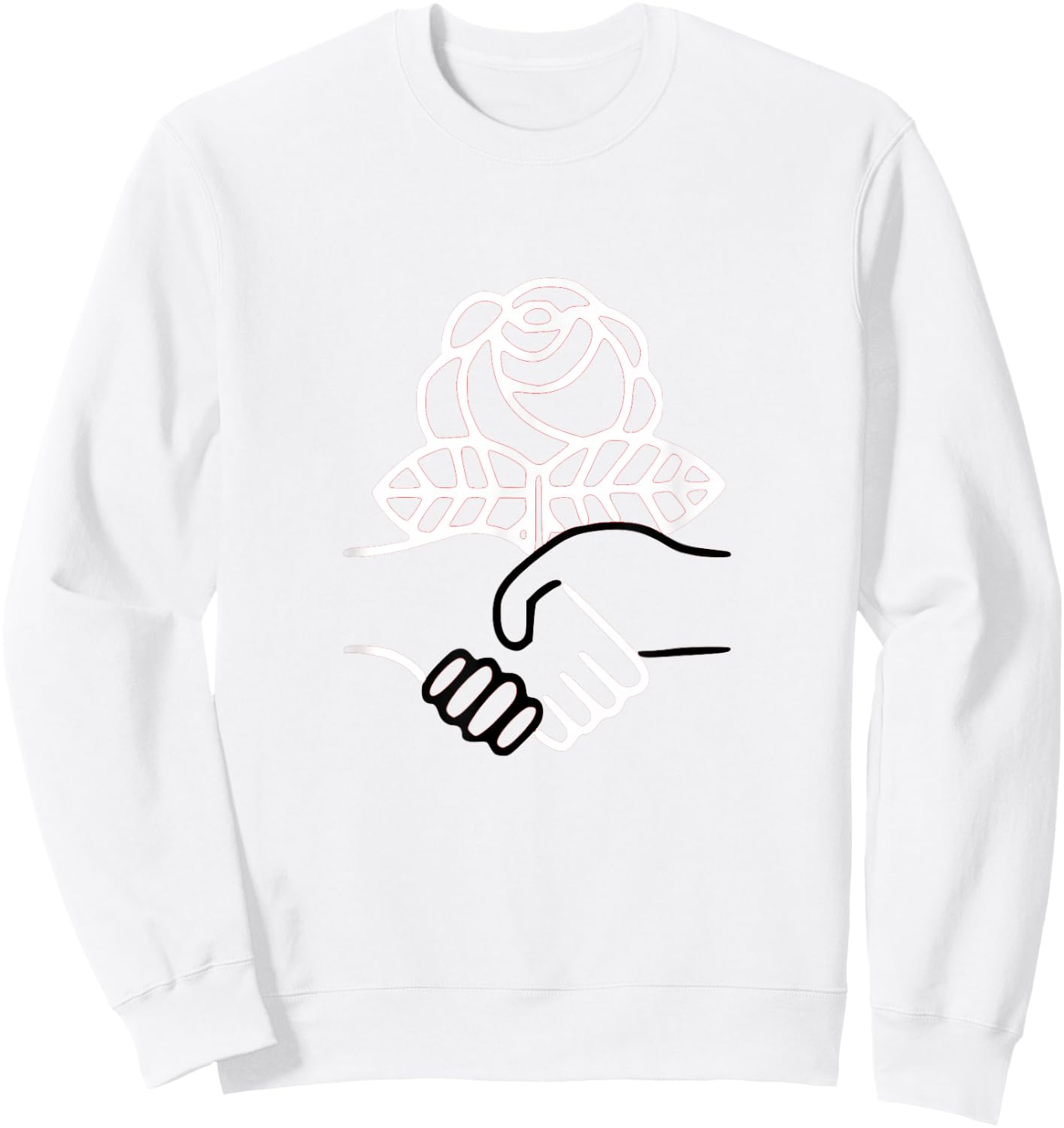 Democratic Socialists of America Handshake by DSA Gear Sweatshirt - Sweatshirt | White