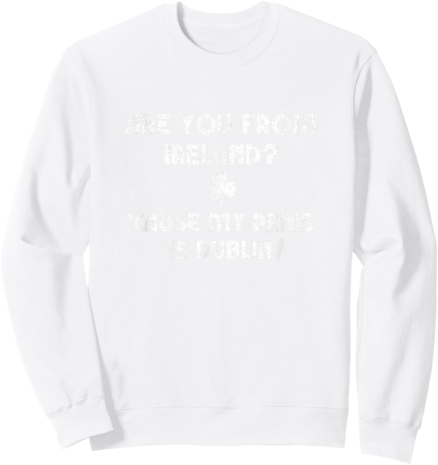 Funny St Patty's Day Inappropriate Pick Up Line Joke Shirt Sweatshirt - Sweatshirt | White
