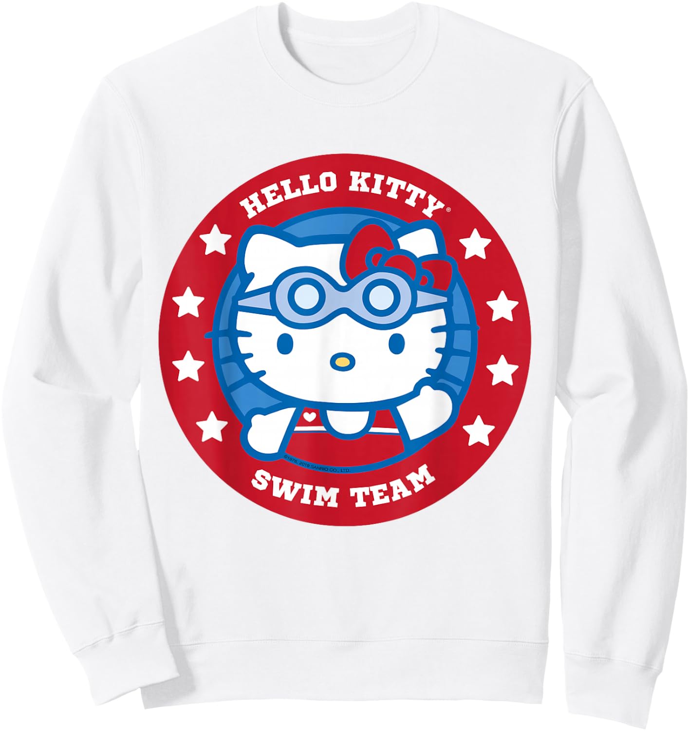 Hello Kitty Swim Team Swimmer Shirt Sweatshirt - Sweatshirt | White