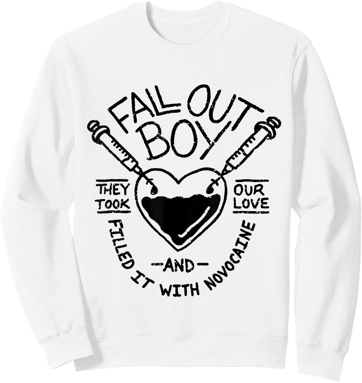 Fall Out Boy - Novocain Sweatshirt - Sweatshirt | White