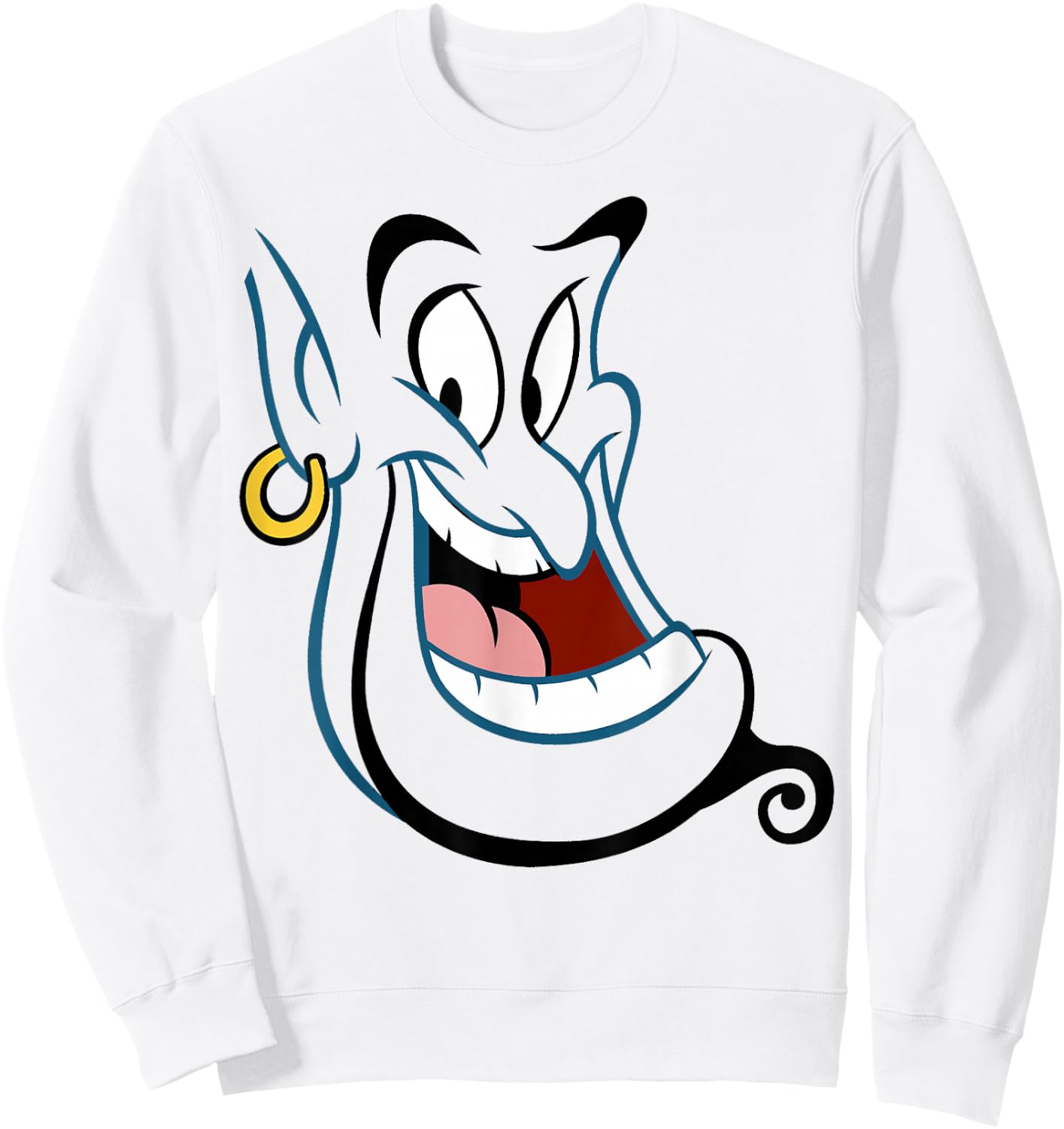 Disney Aladdin Genie Big Face Costume Sweatshirt - Sweatshirt | White