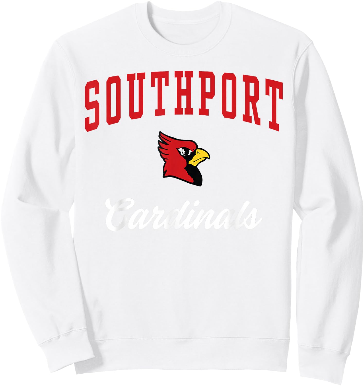 Southport High School Cardinals Sweatshirt - Sweatshirt | White