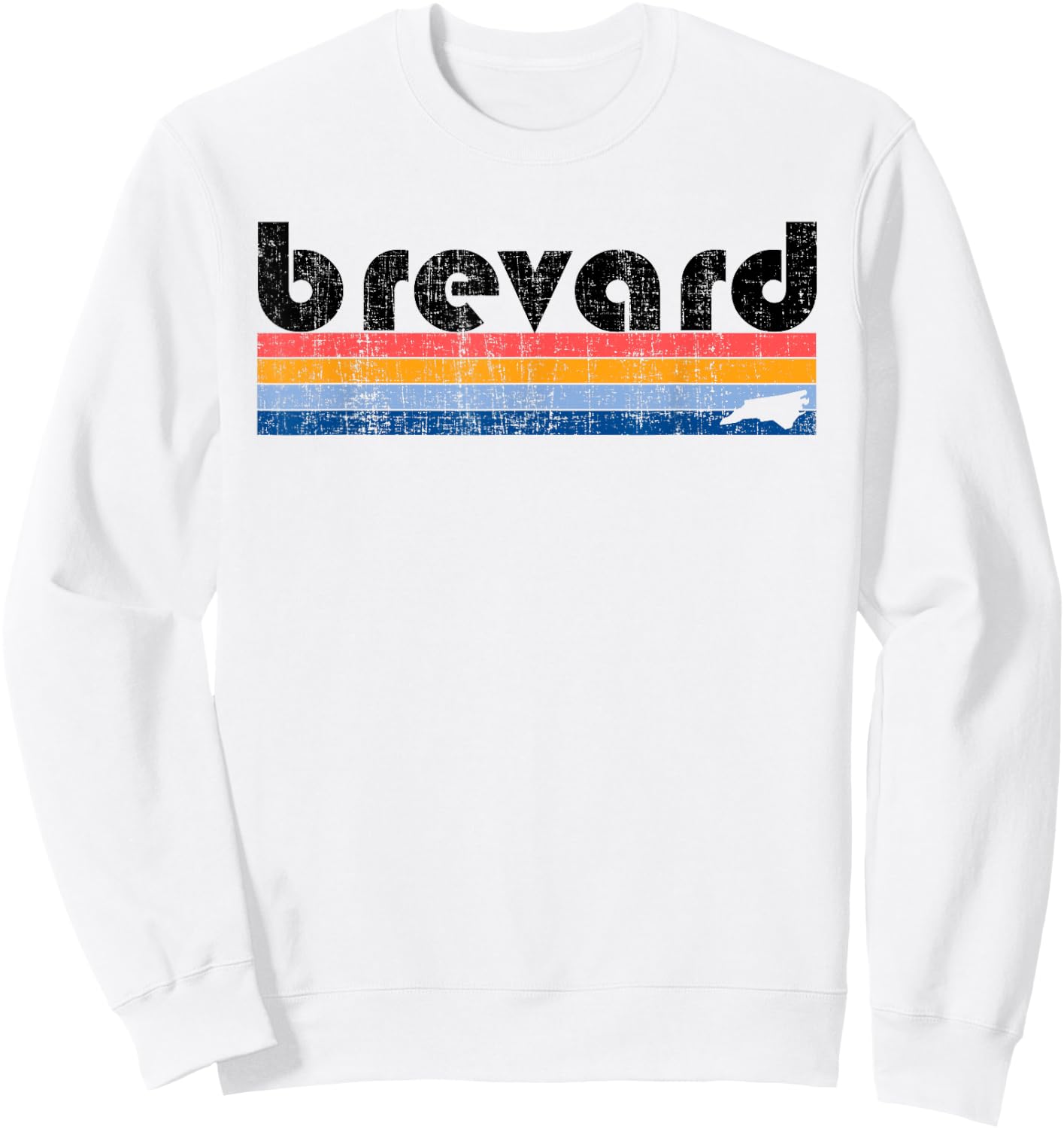 Vintage 80s Style Brevard NC Sweatshirt - Sweatshirt | White