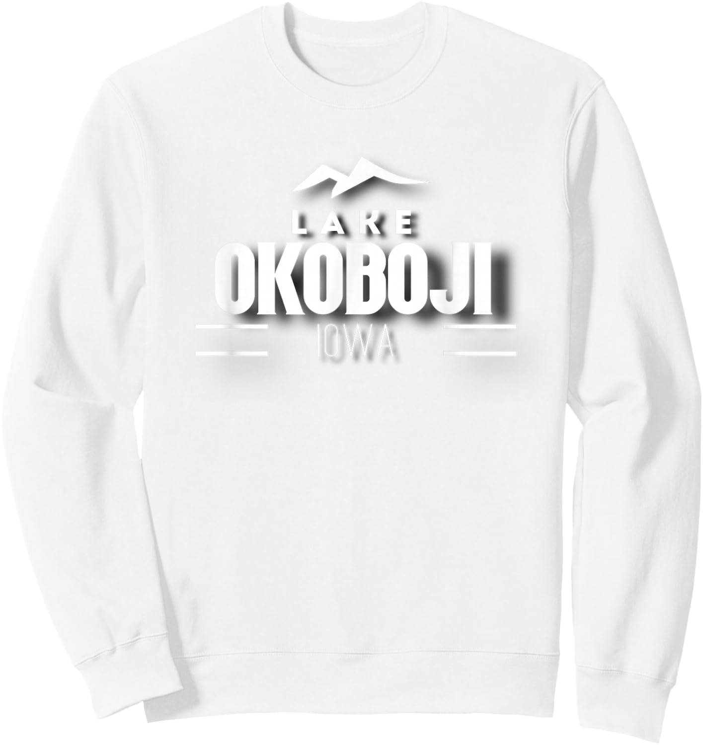 Lake Okoboji Iowa Sweatshirt - Sweatshirt | White