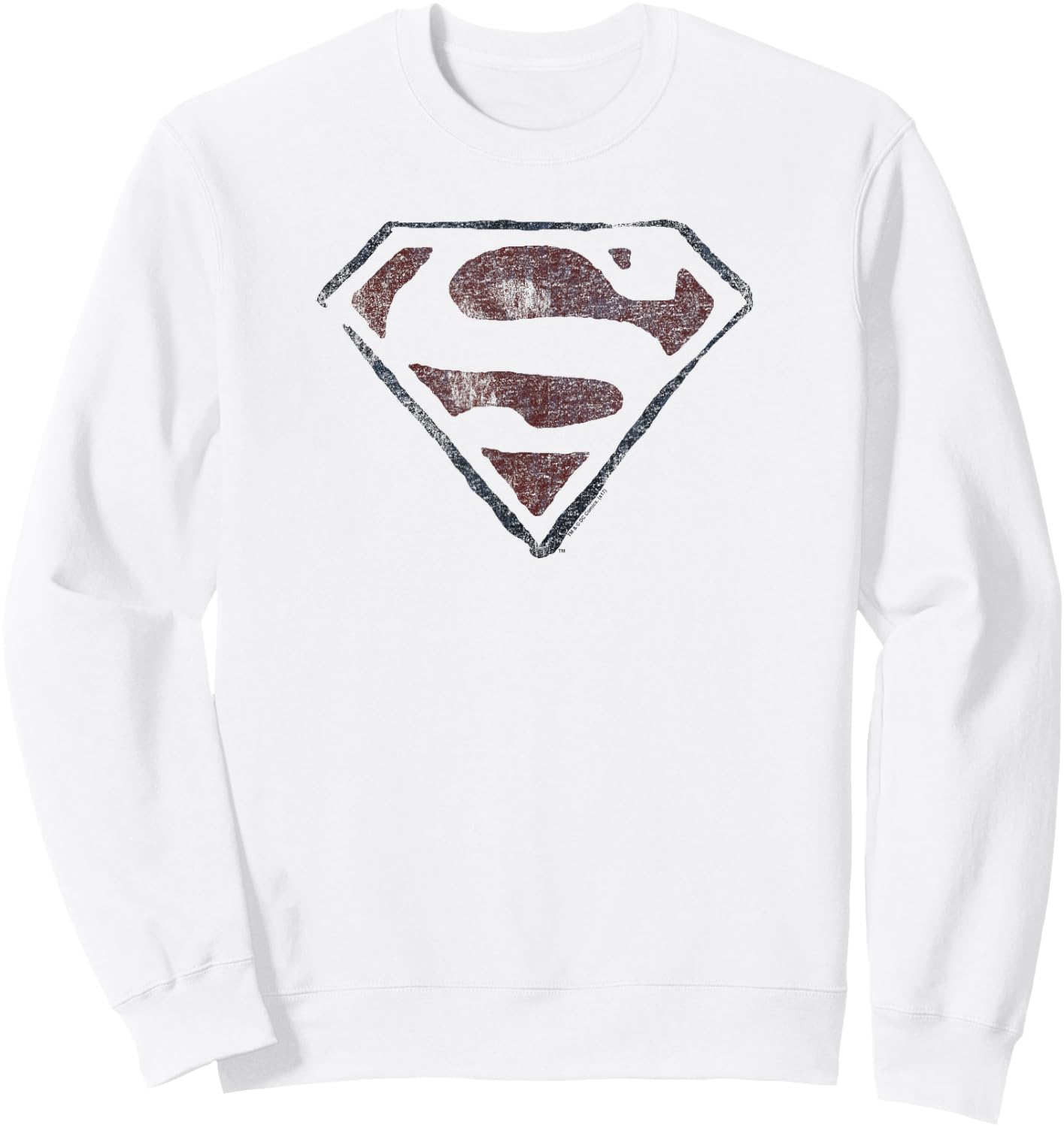 Superman Vintage S Sweatshirt - Sweatshirt | White