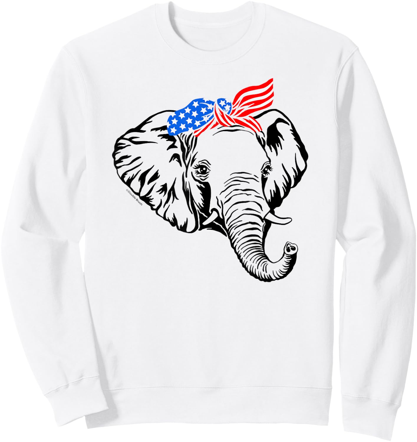 Patriotic Elephant July 4th Vote Republican Party Support Sweatshirt - Sweatshirt | White