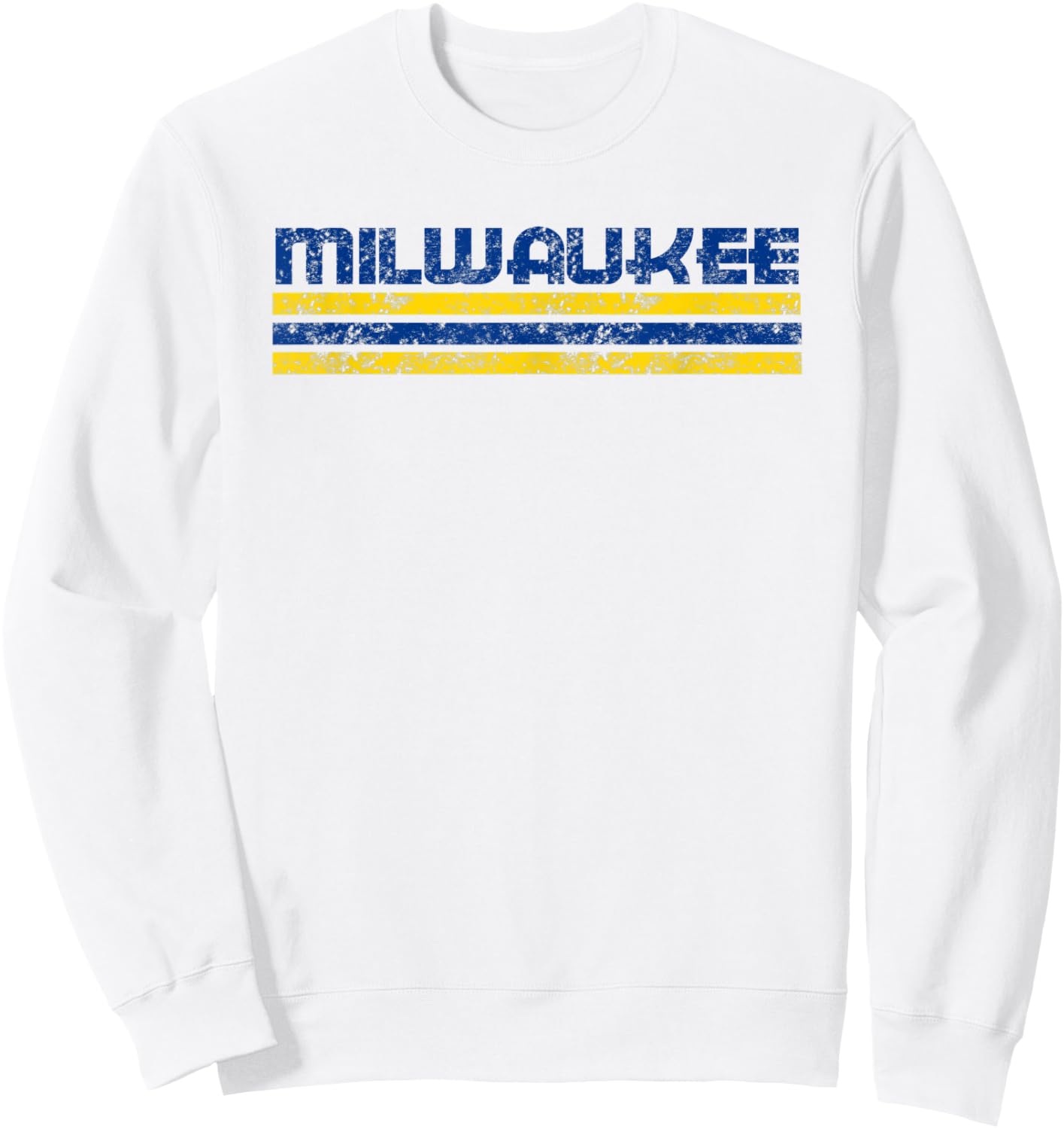 Milwaukee Wisconsin Retro Vintage Weathered Sweatshirt - Sweatshirt | White
