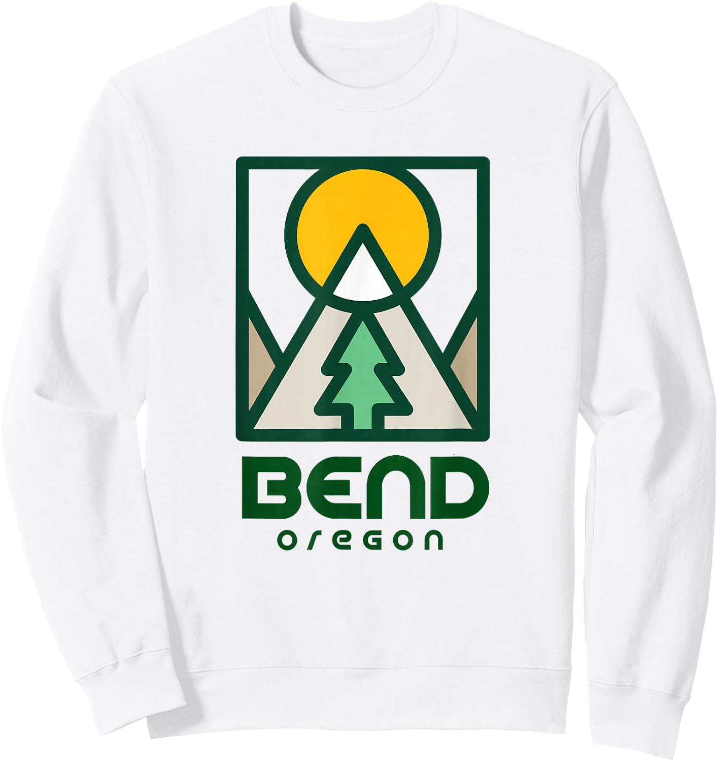 Bend Oregon Mountain Sunset Vacation Sweatshirt - Sweatshirt | White