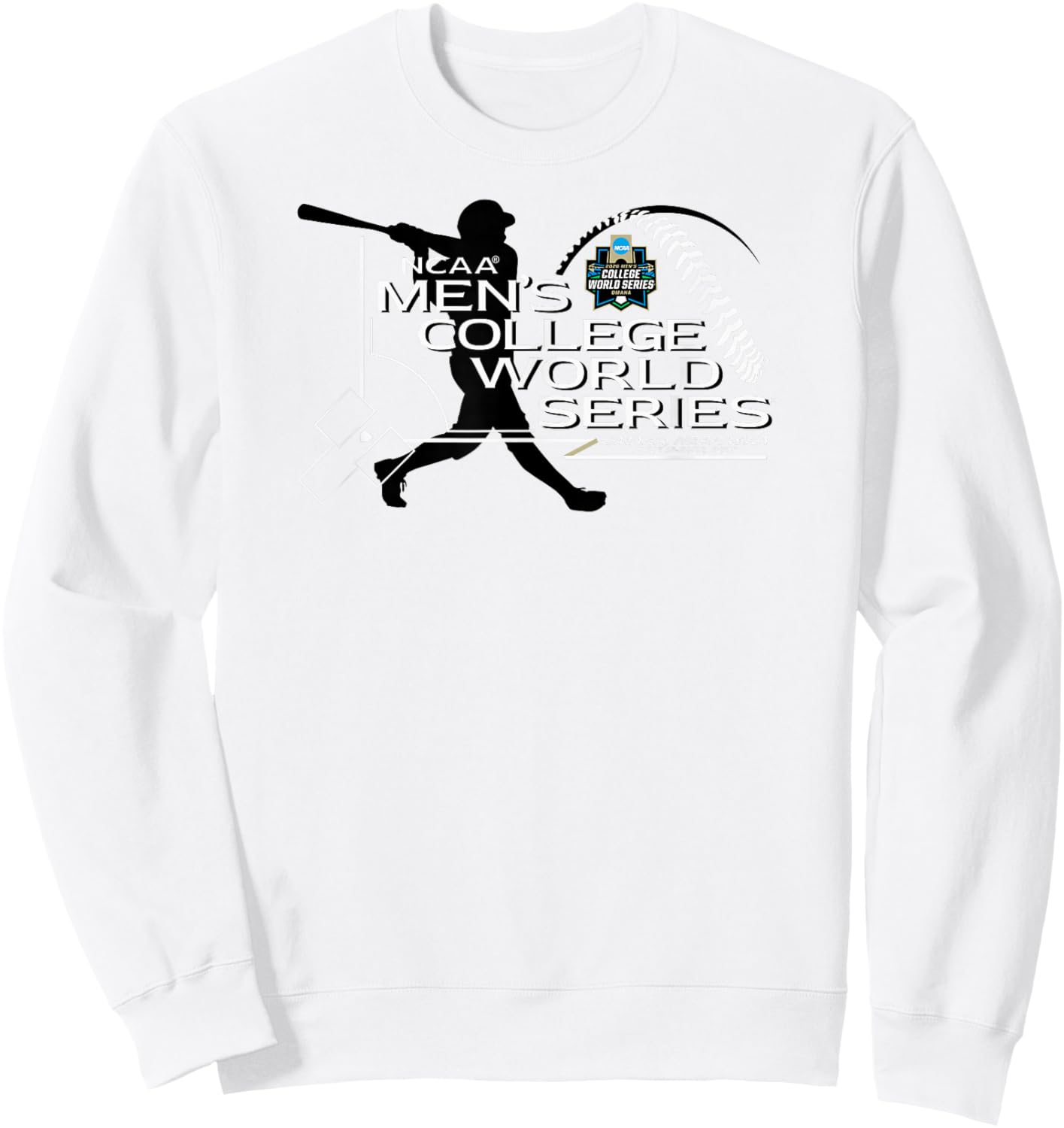 College World Series 2026 Omaha Red Officially Licensed Sweatshirt - Sweatshirt | White