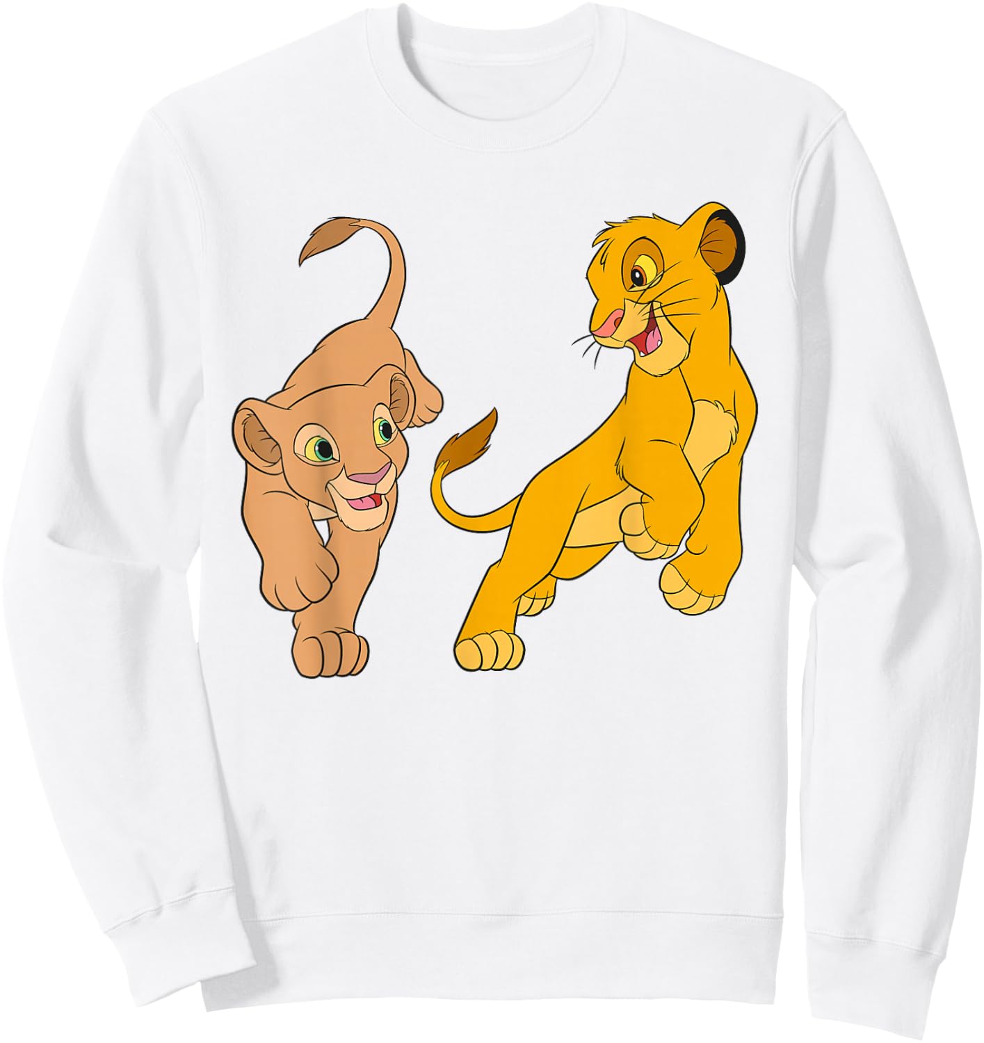 Disney The Lion King Young Simba and Nala Play Sweatshirt - Sweatshirt | White