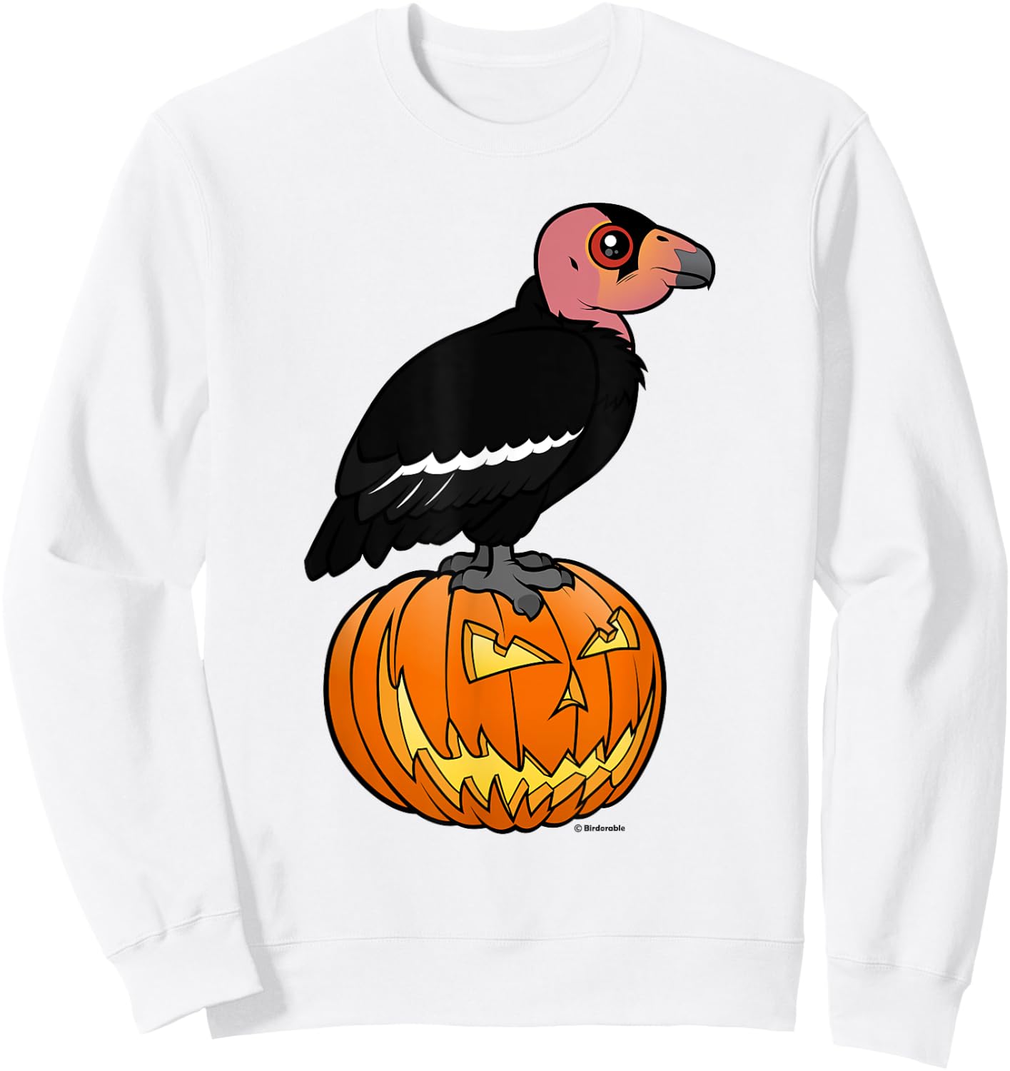 Funny California Condor Halloween Festive Birdorable Design Sweatshirt - Sweatshirt | White
