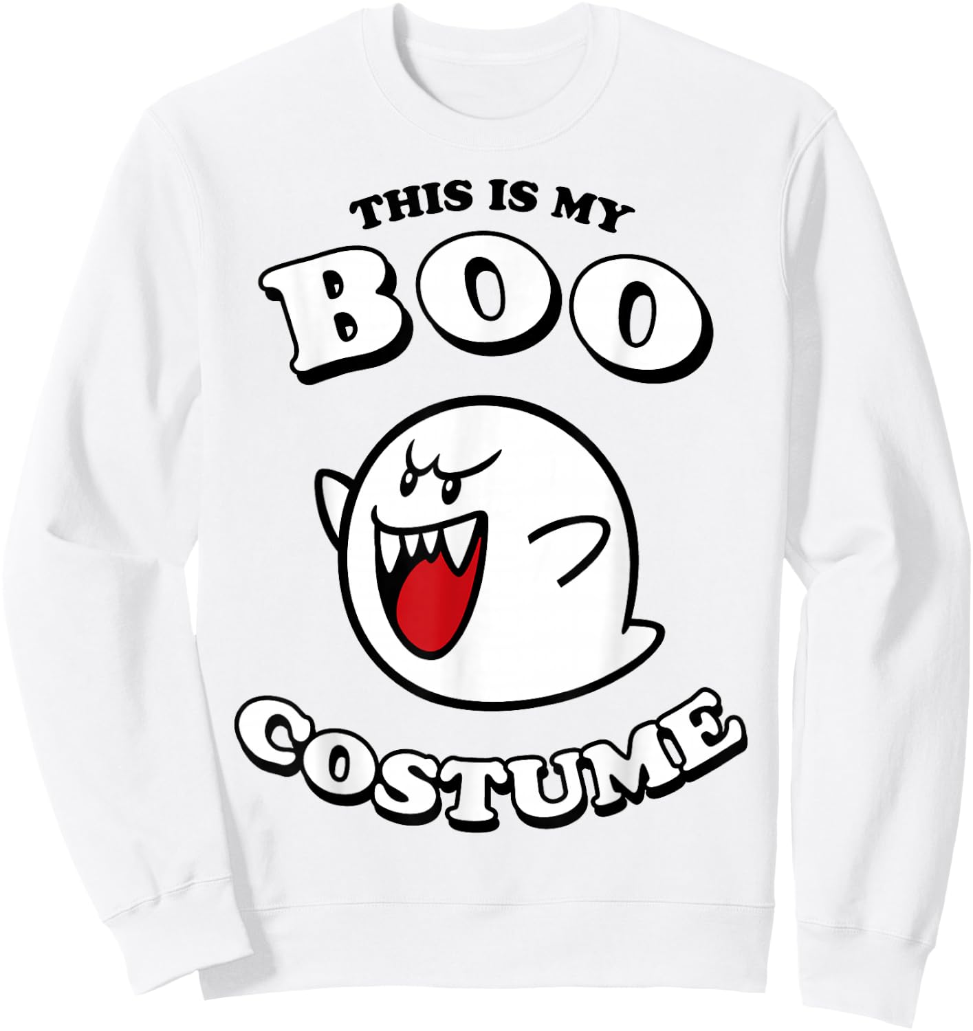 Super Mario Halloween Vintage This Is My Boo Costume Sweatshirt - Sweatshirt | White