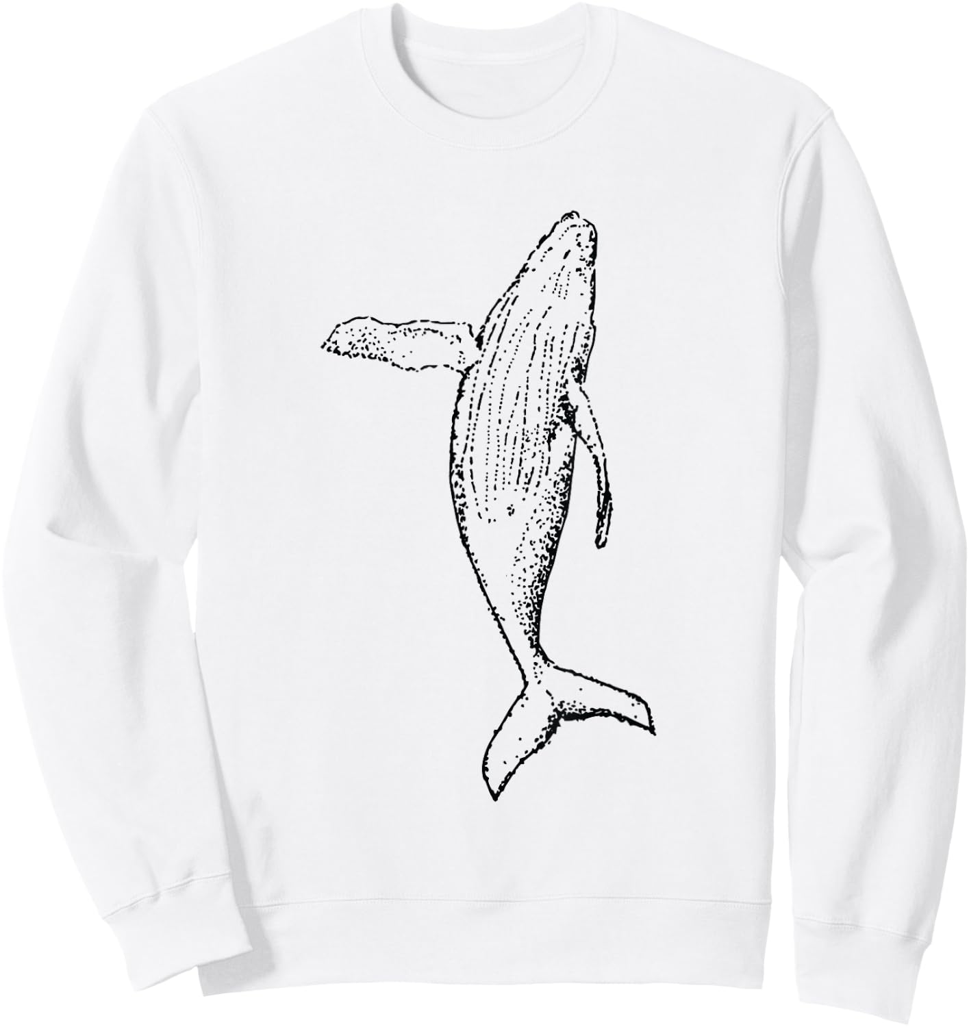 Humpback Whale | Playful And The Whales Sweatshirt - Sweatshirt | White