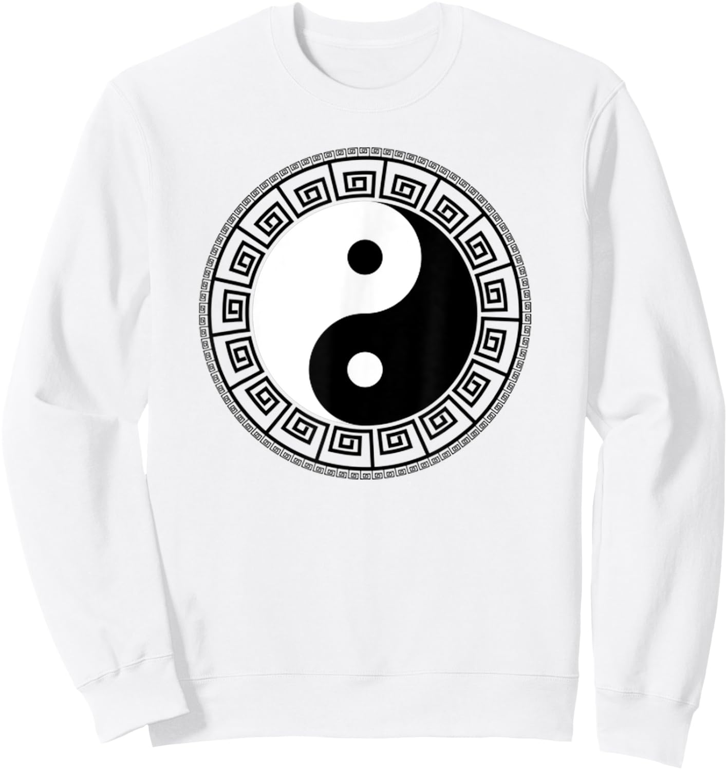 Yin Yang Psychedelic Design | Peace Love & Harmony Sweatshirt - Sweatshirt | White