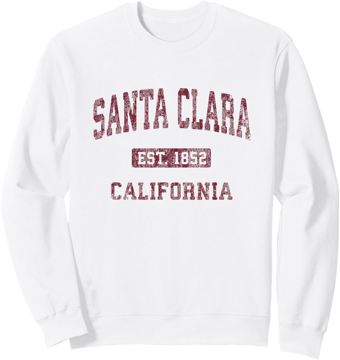 Santa Clara California CA Vintage Athletic Sports Design Sweatshirt - Sweatshirt | White