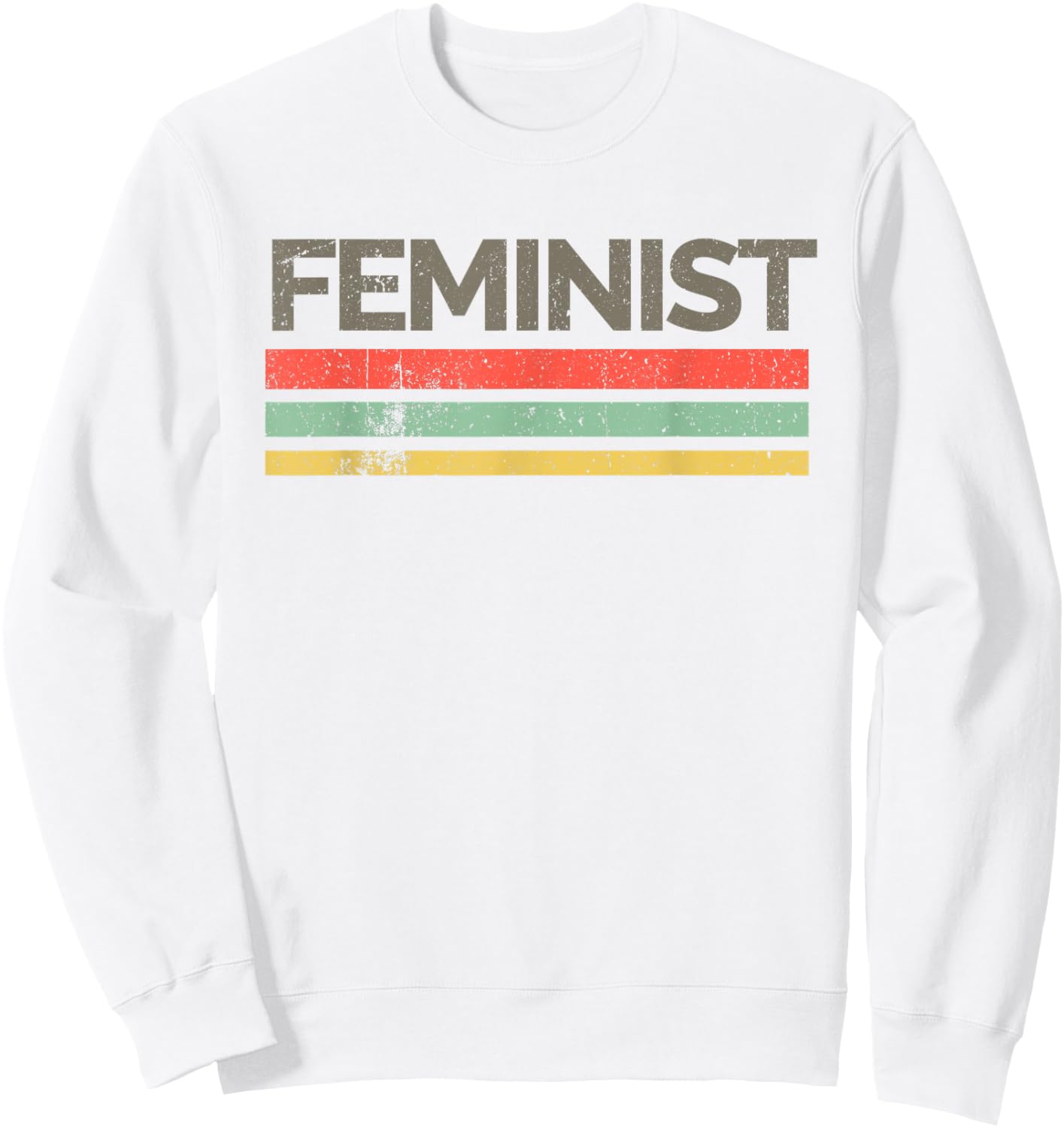 'Retro Vintage Feminist' Awesome Feminism Rights Shirt Sweatshirt - Sweatshirt | White