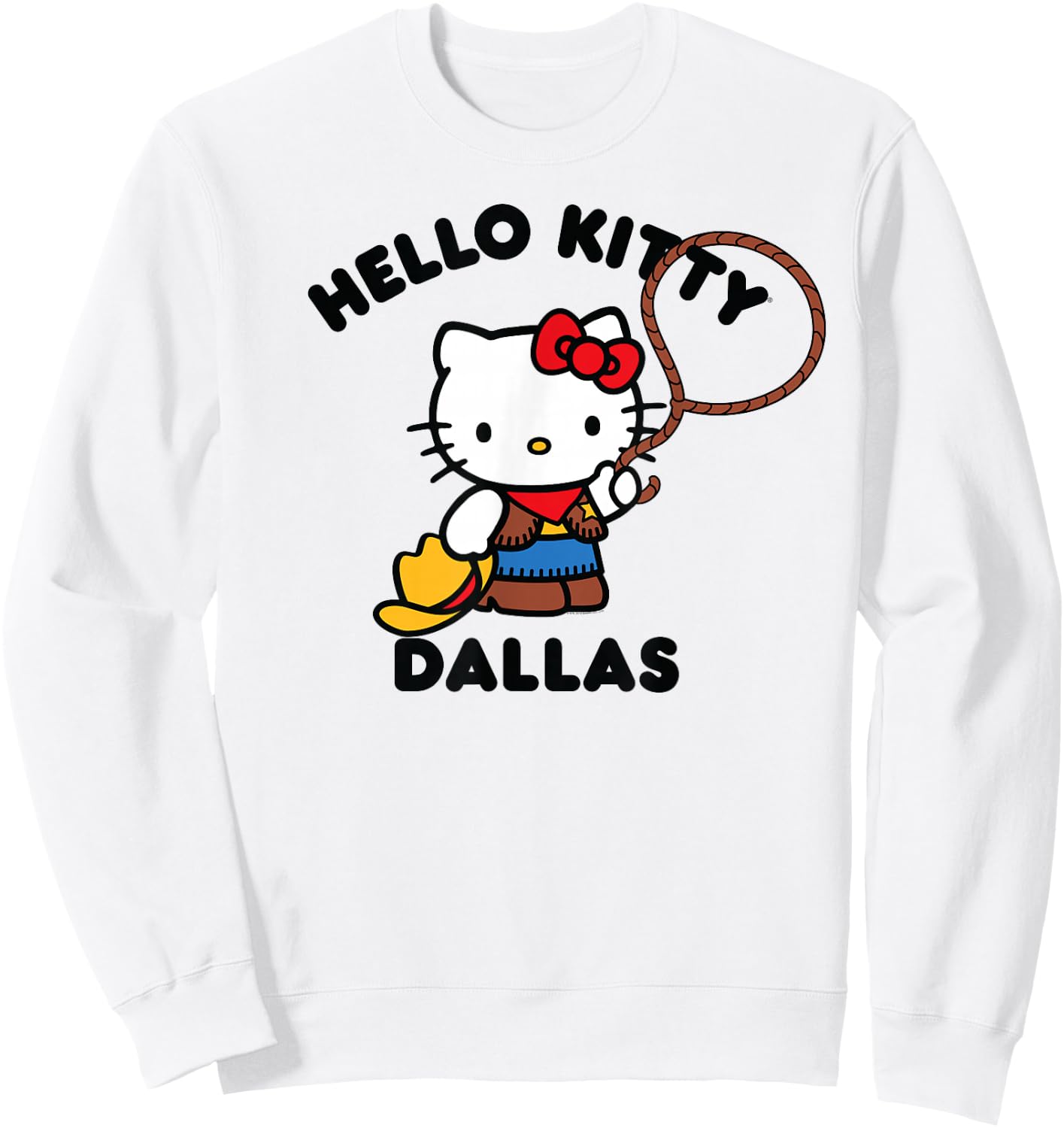Hello Kitty Dallas Texas Sweatshirt - Sweatshirt | White