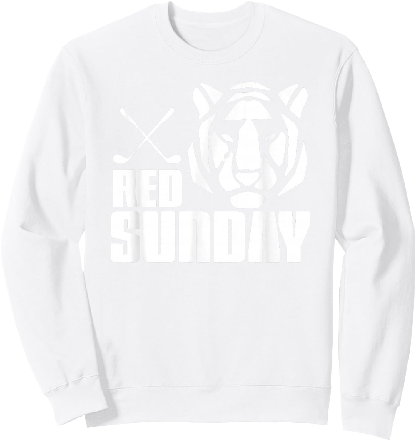 Tiger Red Sunday Golf Sweatshirt - Sweatshirt | White