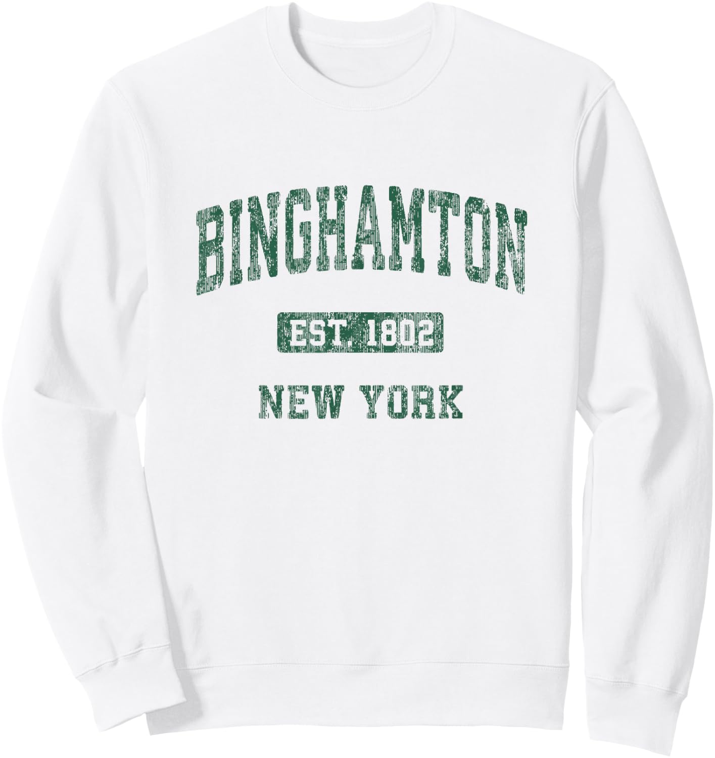 Binghamton New York NY Vintage Athletic Sports Design Sweatshirt - Sweatshirt | White