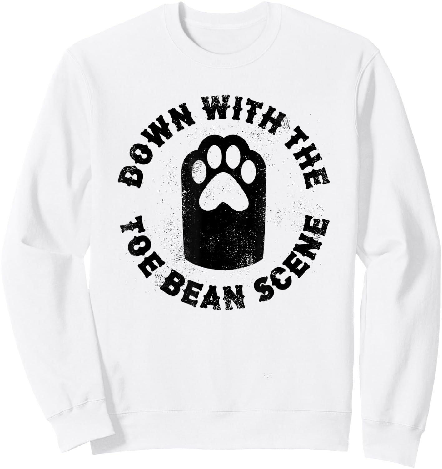 Kitty Paw Cat lover Down With The Toe Bean Scene Shirt Women Girls Kids Sweatshirt - Sweatshirt | White