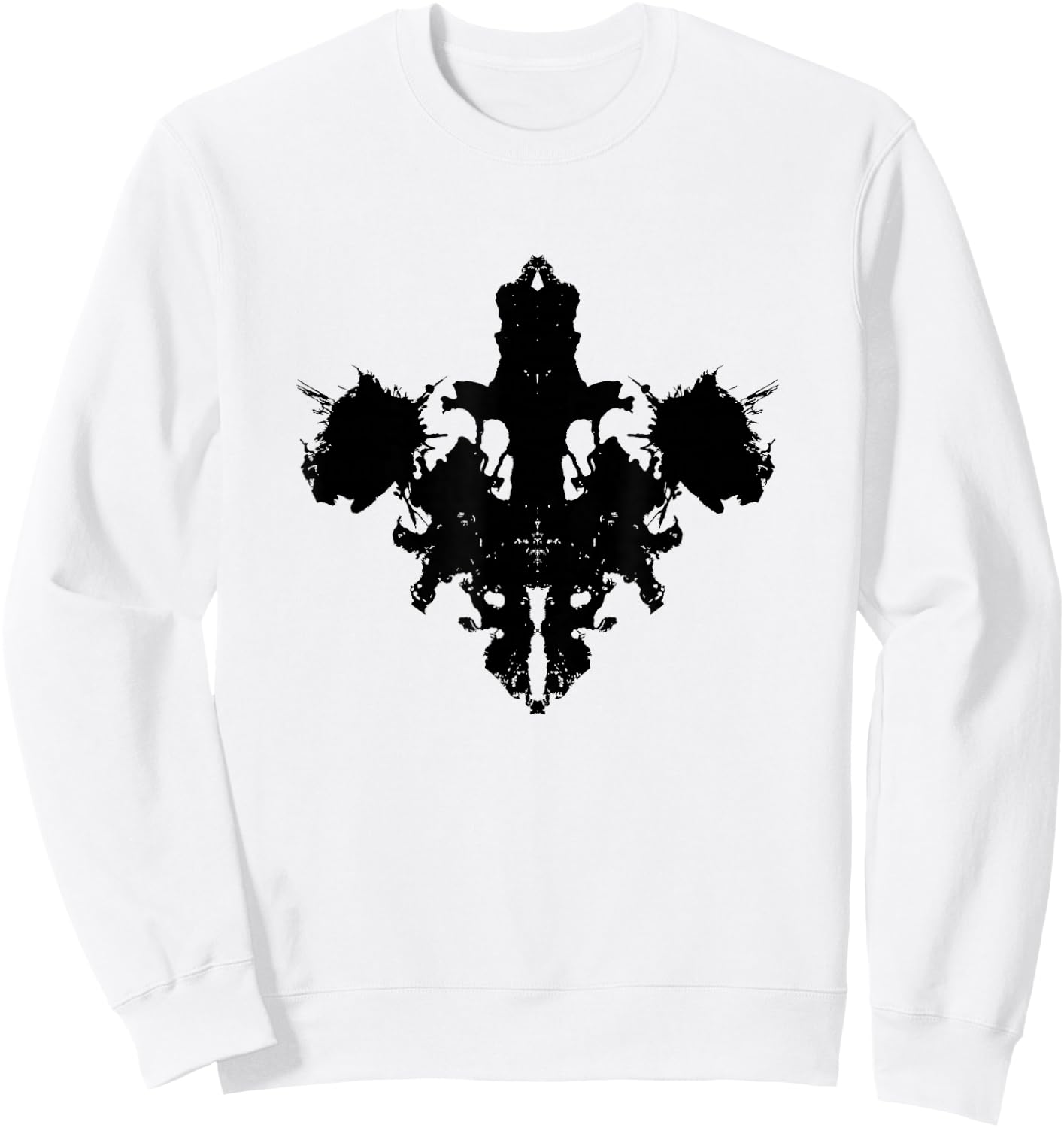 Rorschach Ink Blot Test T Shirt, Psychology Shirt Sweatshirt - Sweatshirt | White