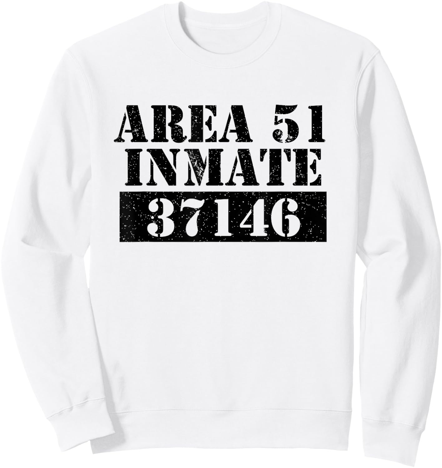 Area 51 Inmate Alien UFO Sweatshirt - Sweatshirt | White