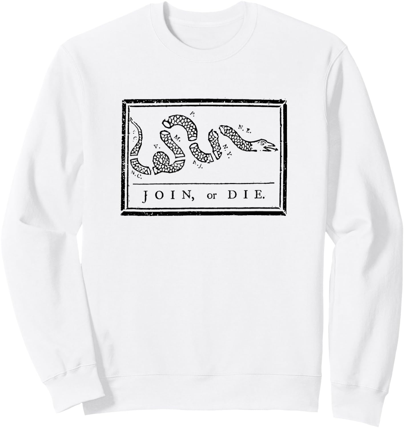 Ben Franklin - Join or Die Sweatshirt - Sweatshirt | White