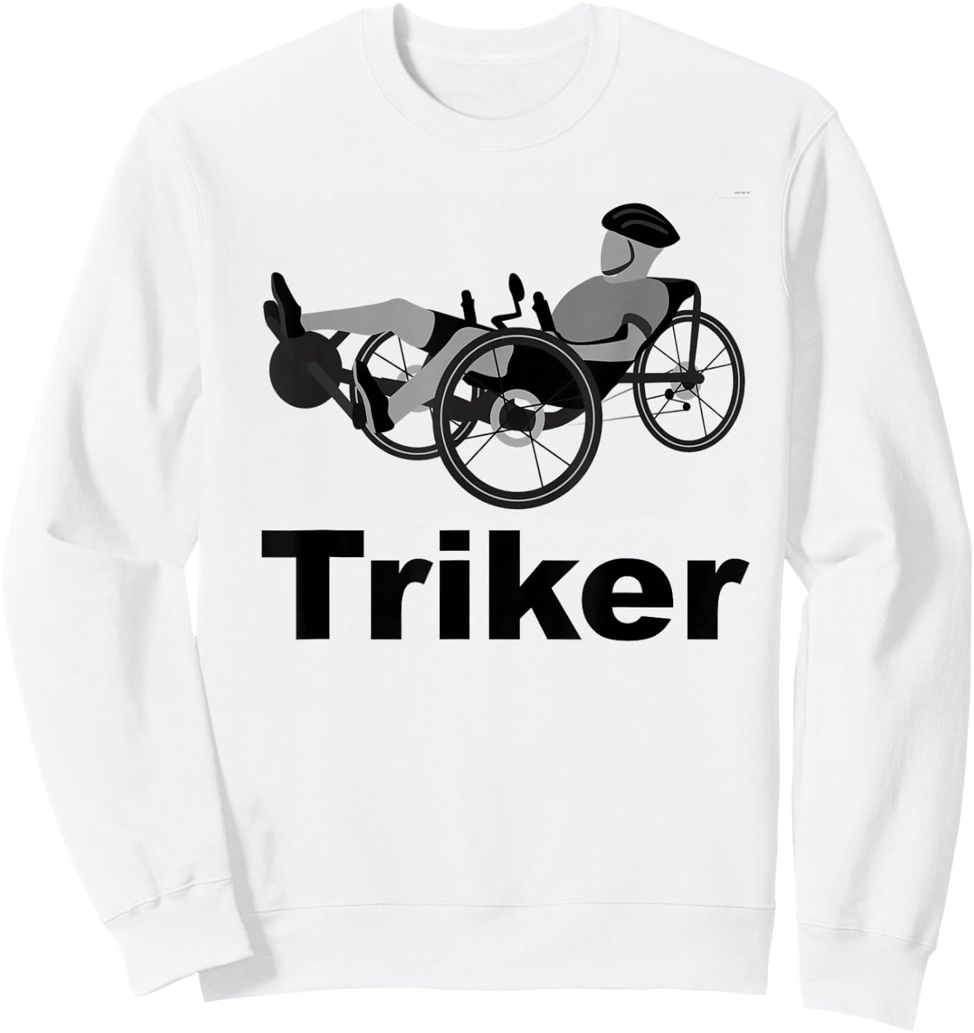 Triker Recumbent Trike Bike Sweatshirt - Sweatshirt | White