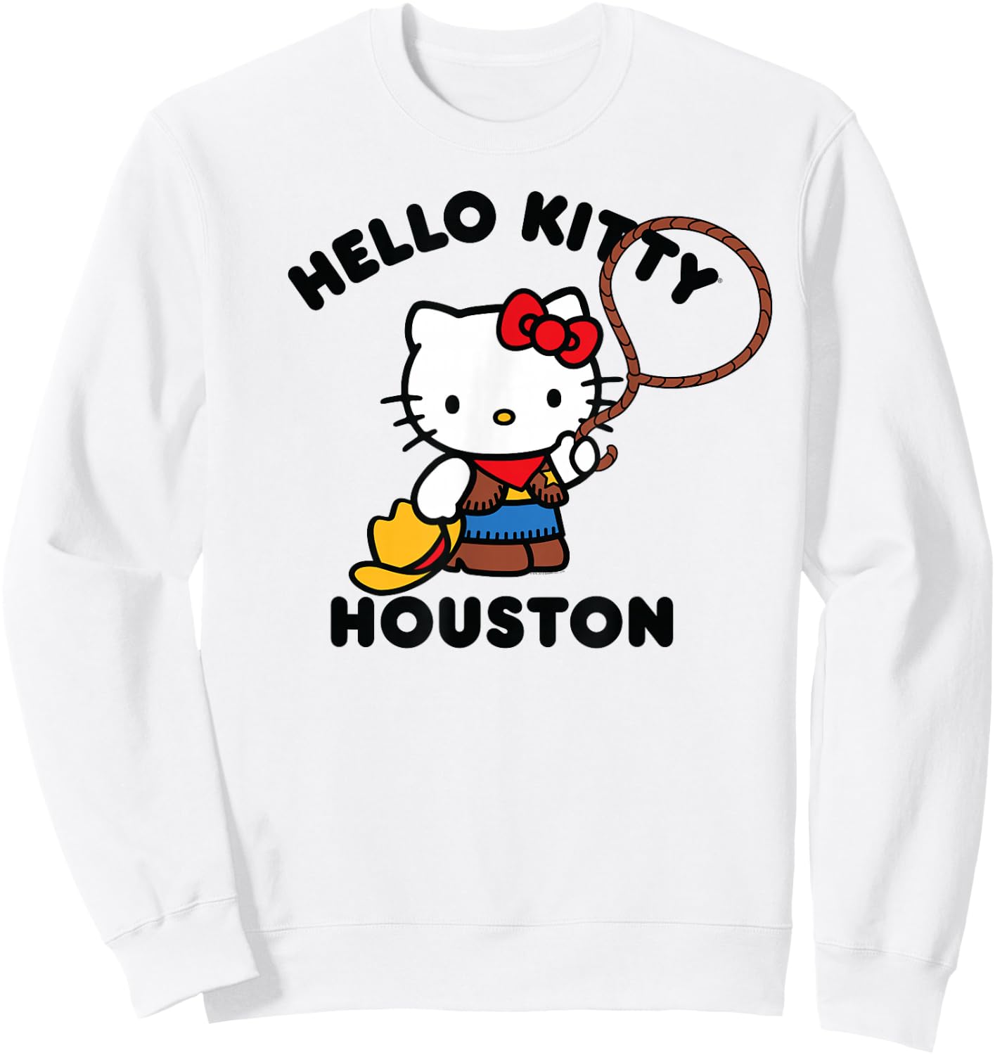 Hello Kitty Houston Texas Cowgirl Sweatshirt - Sweatshirt | White